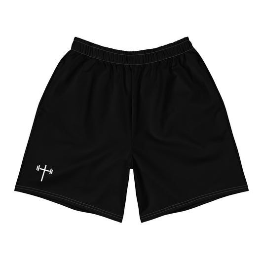 Cross & Barbell Men's Athletic Shorts (Black)