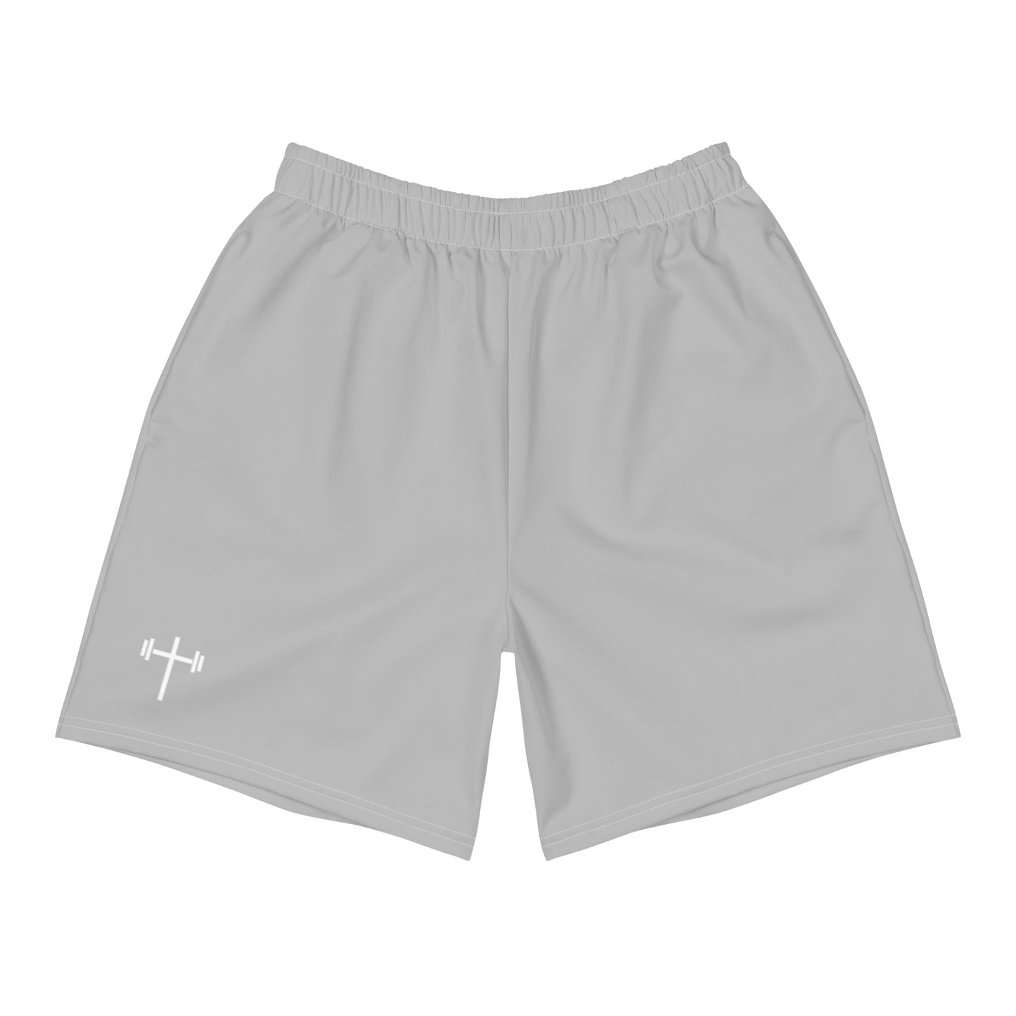 Cross & Barbell Men's Athletic Shorts (Gray)