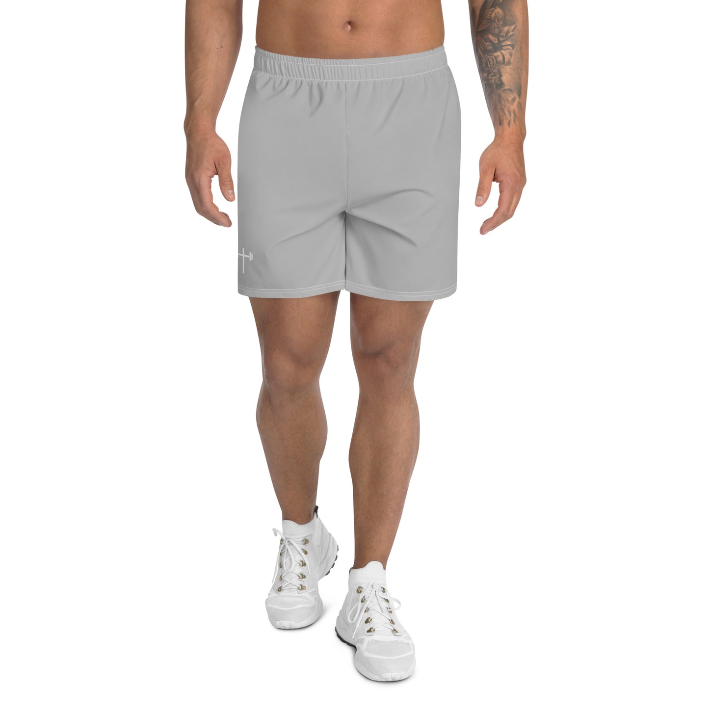 Cross & Barbell Men's Athletic Shorts (Gray)