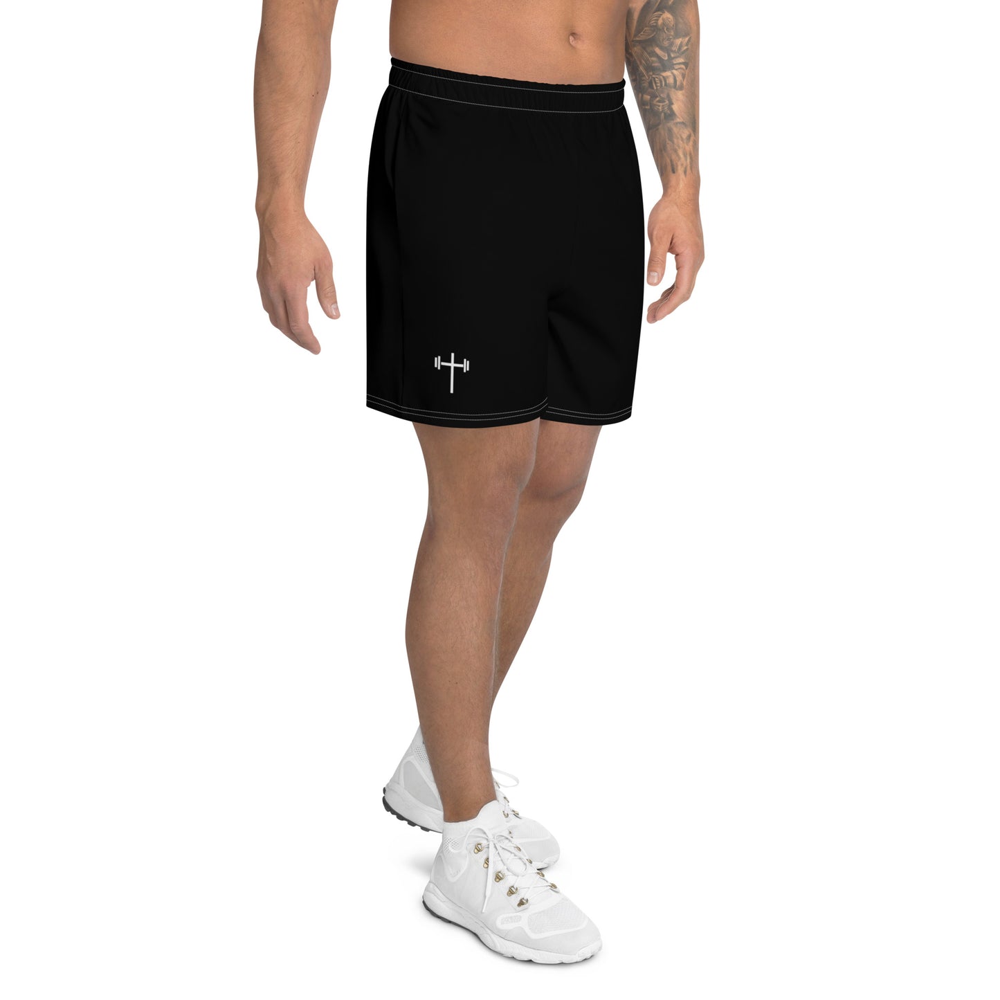 Cross & Barbell Men's Athletic Shorts (Black)