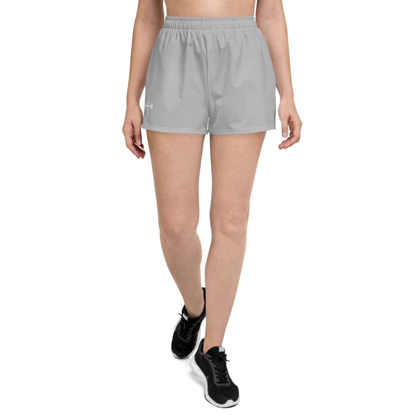 Cross & Barbell Women’s Athletic Shorts (Gray)