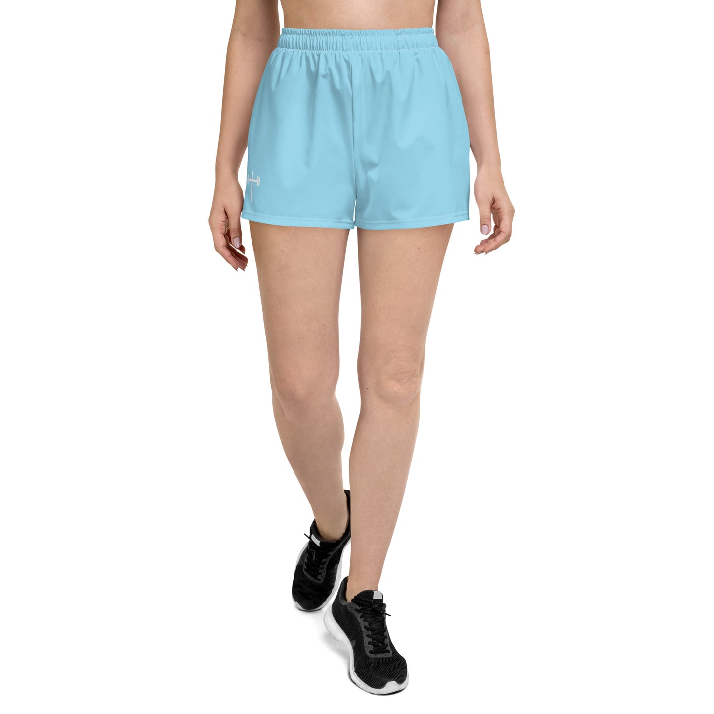 Cross & Barbell Women’s Athletic Shorts (Baby Blue)