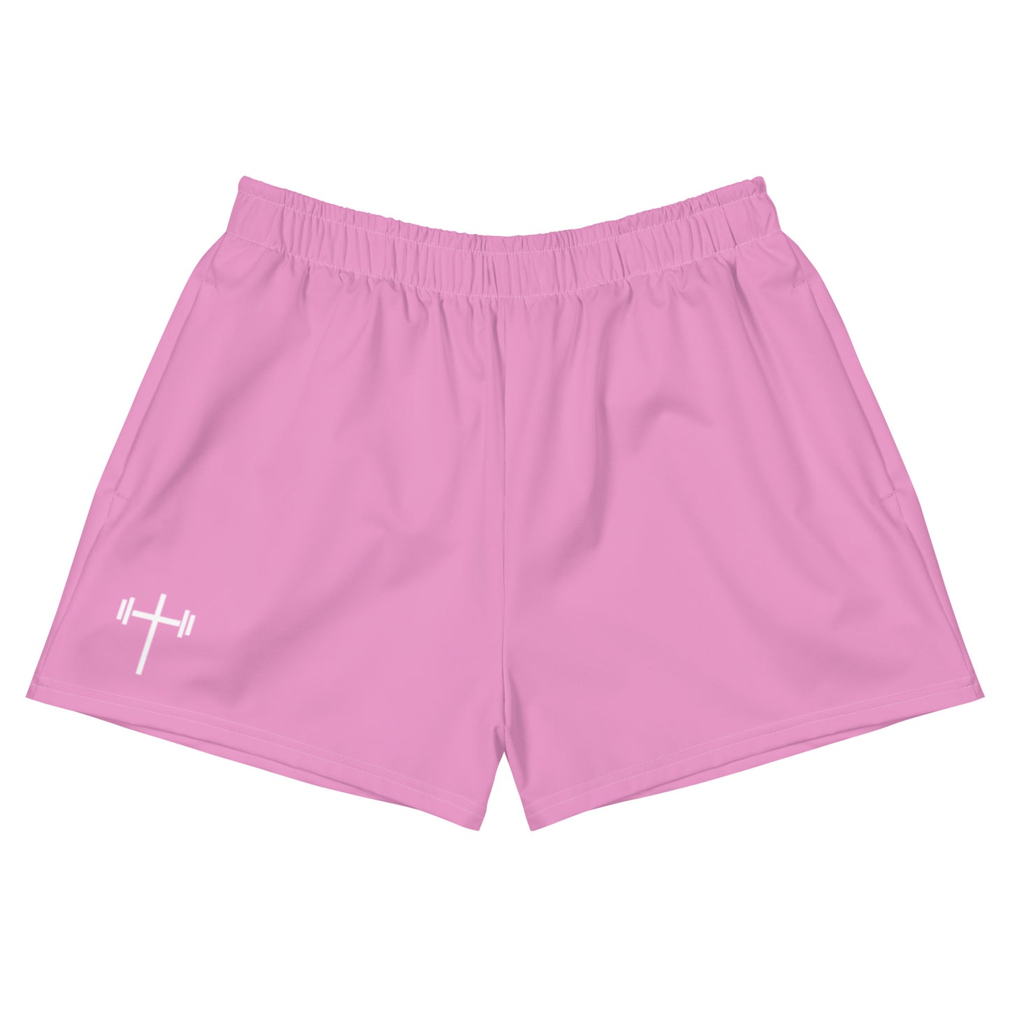 Cross & Barbell Women’s Athletic Shorts (Pink)