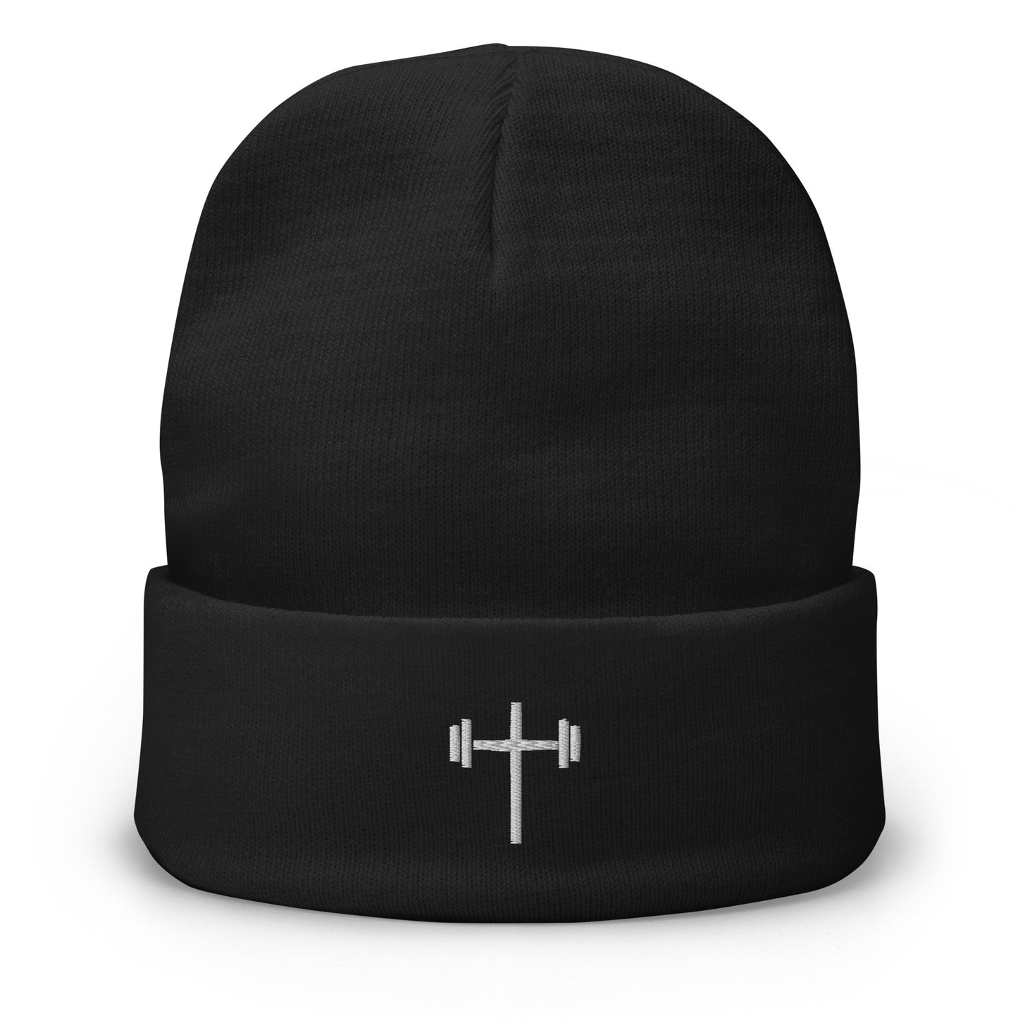 Cross & Barbell Beanie