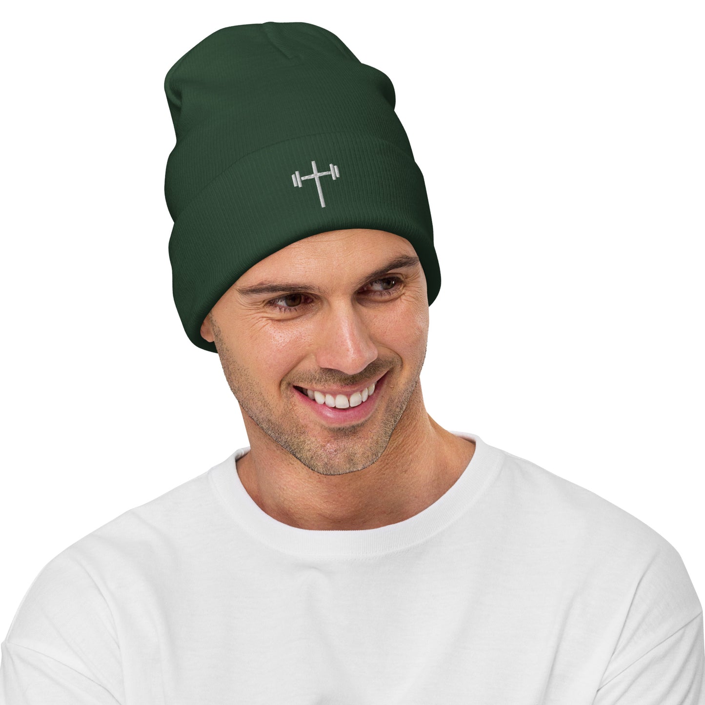 Cross & Barbell Beanie