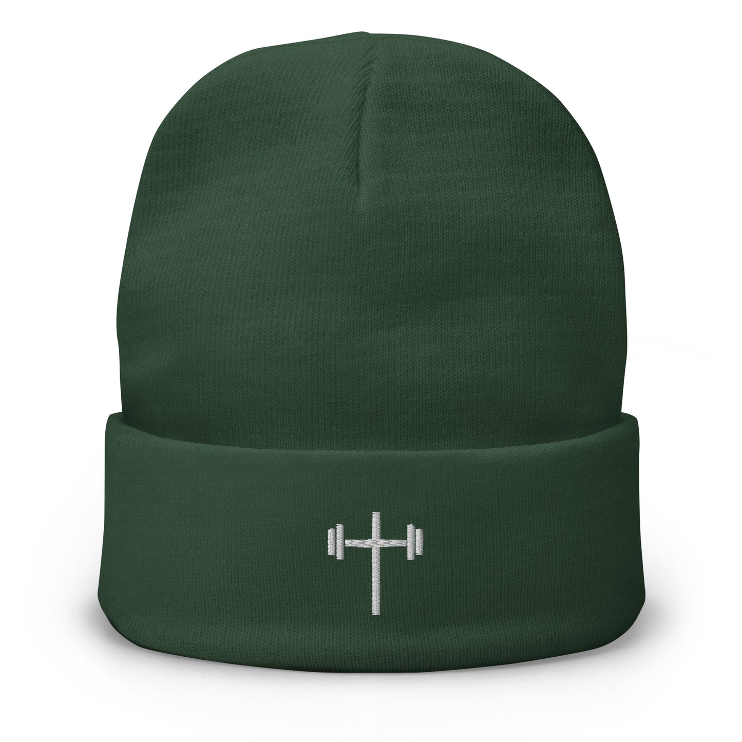 Cross & Barbell Beanie