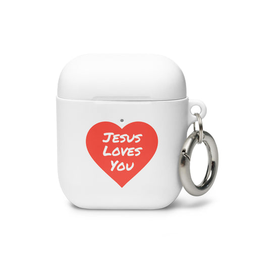 Jesus Loves You AirPods® Case (Coral Heart)