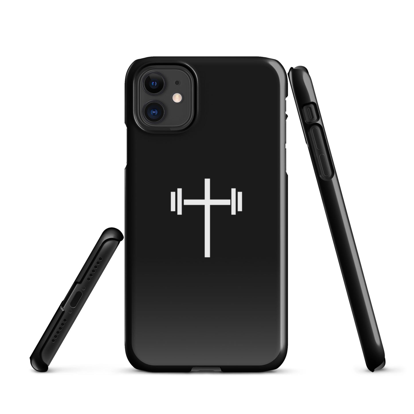 Cross & Barbell Snap iPhone® 11 - 15 Case (Black)