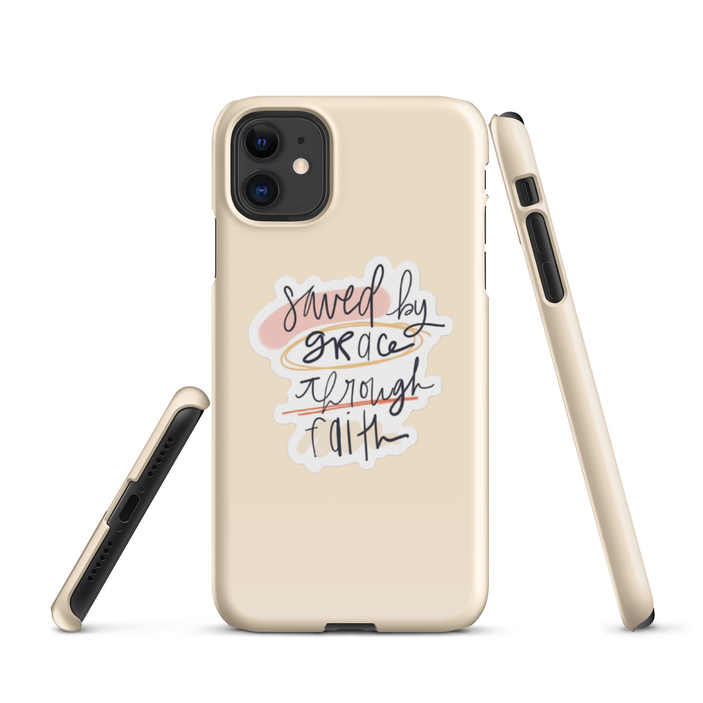 Saved By Grace Snap iPhone® 11 - 15 Case (Tan)