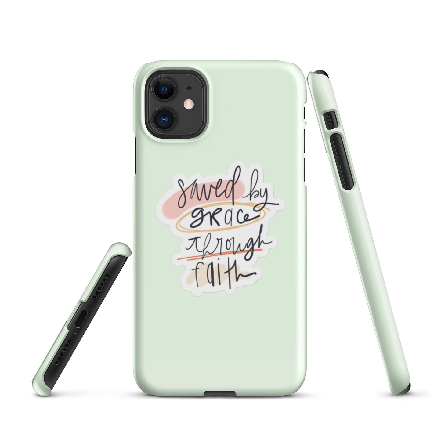 Saved By Grace Snap iPhone® 11 - 15 Case (Honeydew)