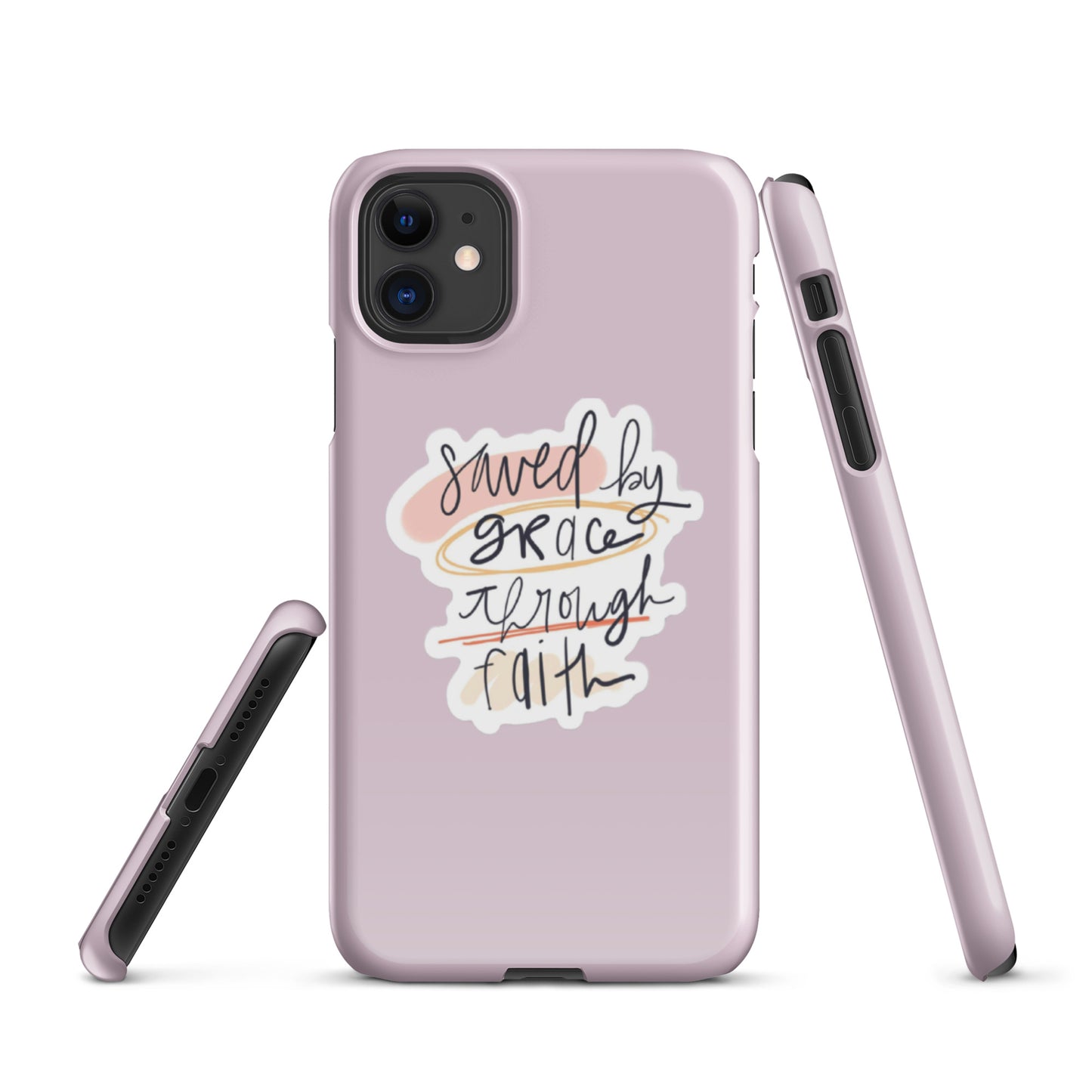 Saved By Grace Snap iPhone® 11 - 15 Case (Pale Twilight)