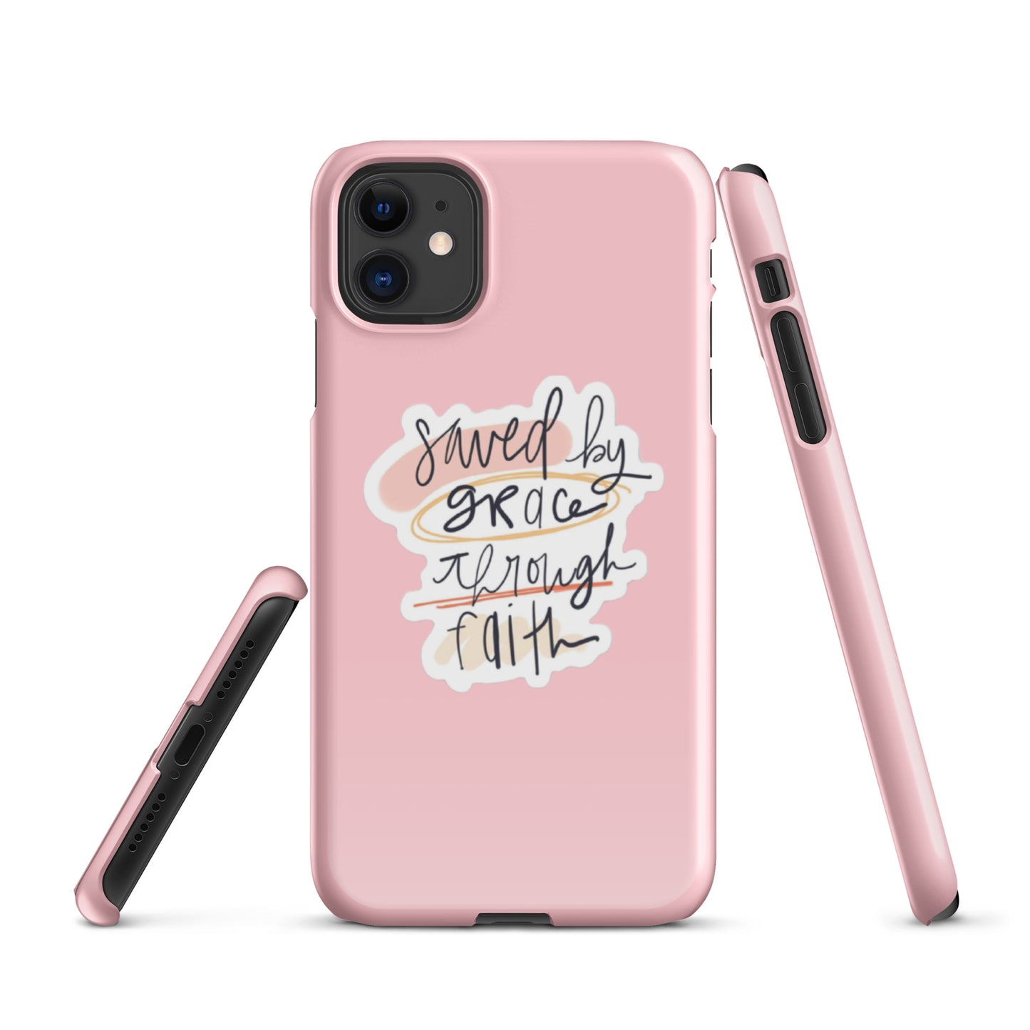 Saved By Grace Snap iPhone® 11 - 15 Case (Pink)