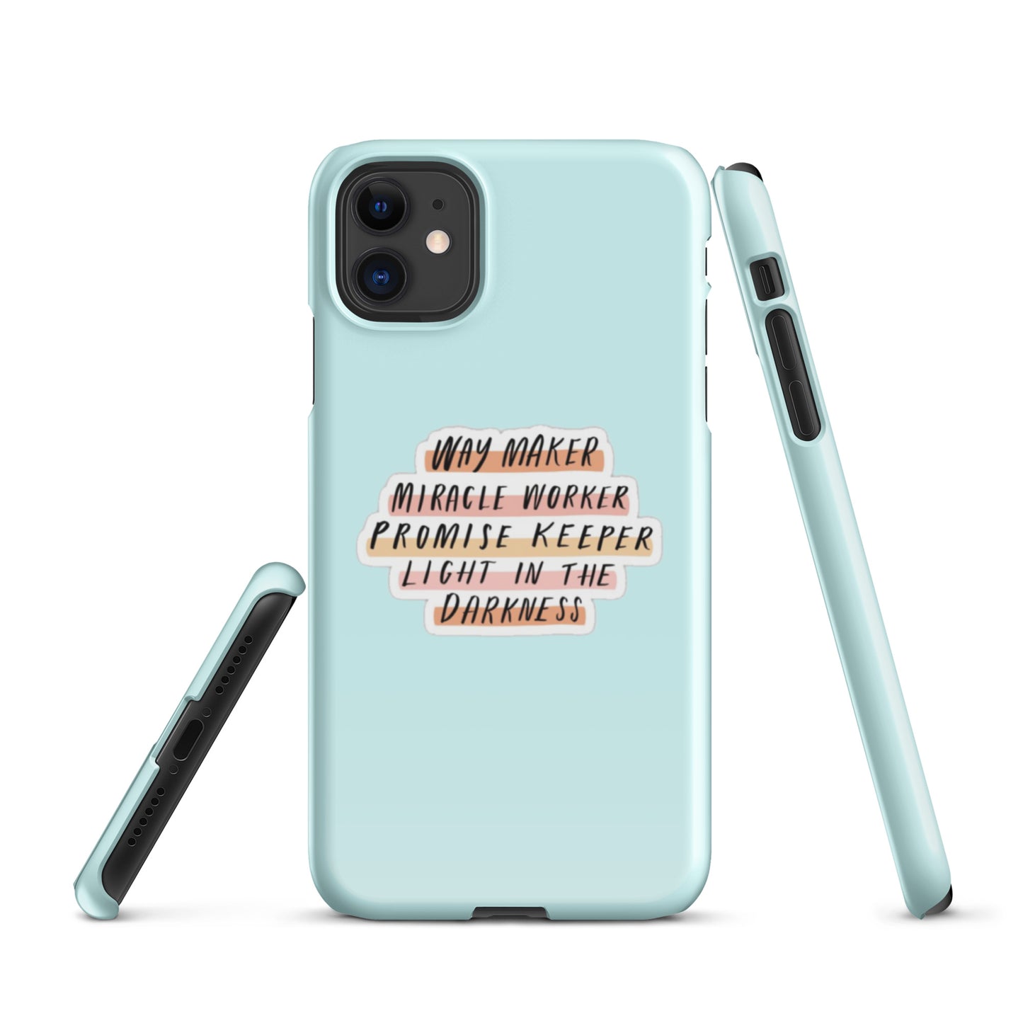 Way Maker Snap iPhone® 11 - 15 Case (Light Cyan)