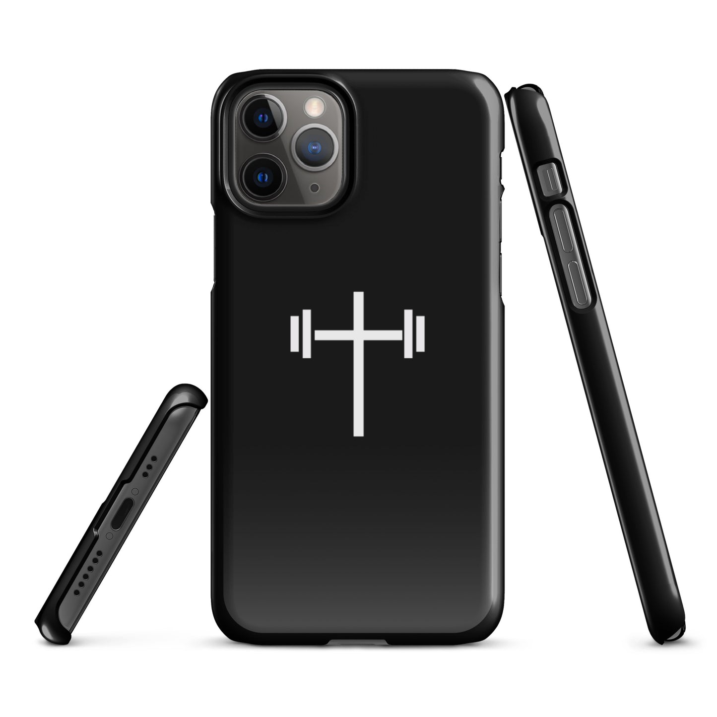 Cross & Barbell Snap iPhone® 11 - 15 Case (Black)