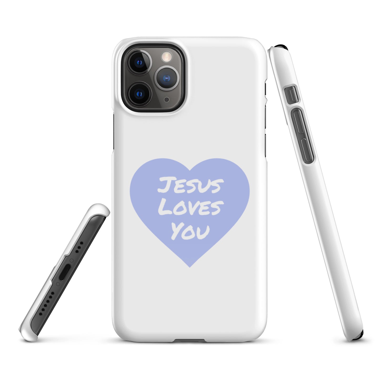 Jesus Loves You Snap iPhone® 11 - 15 Case (Lavender Heart)