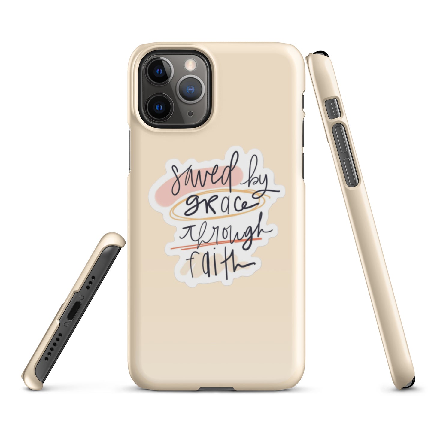 Saved By Grace Snap iPhone® 11 - 15 Case (Tan)