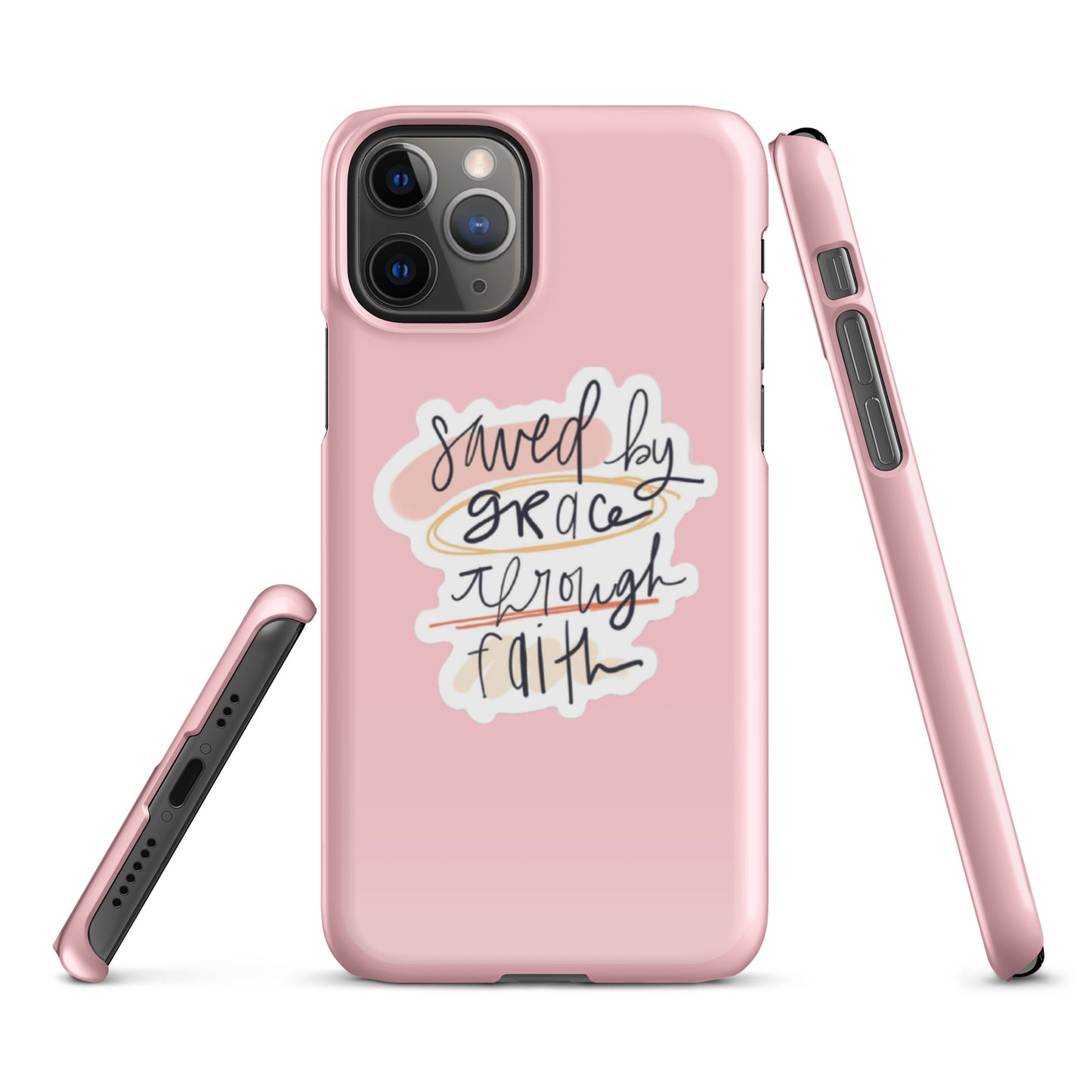 Saved By Grace Snap iPhone® 11 - 15 Case (Pink)