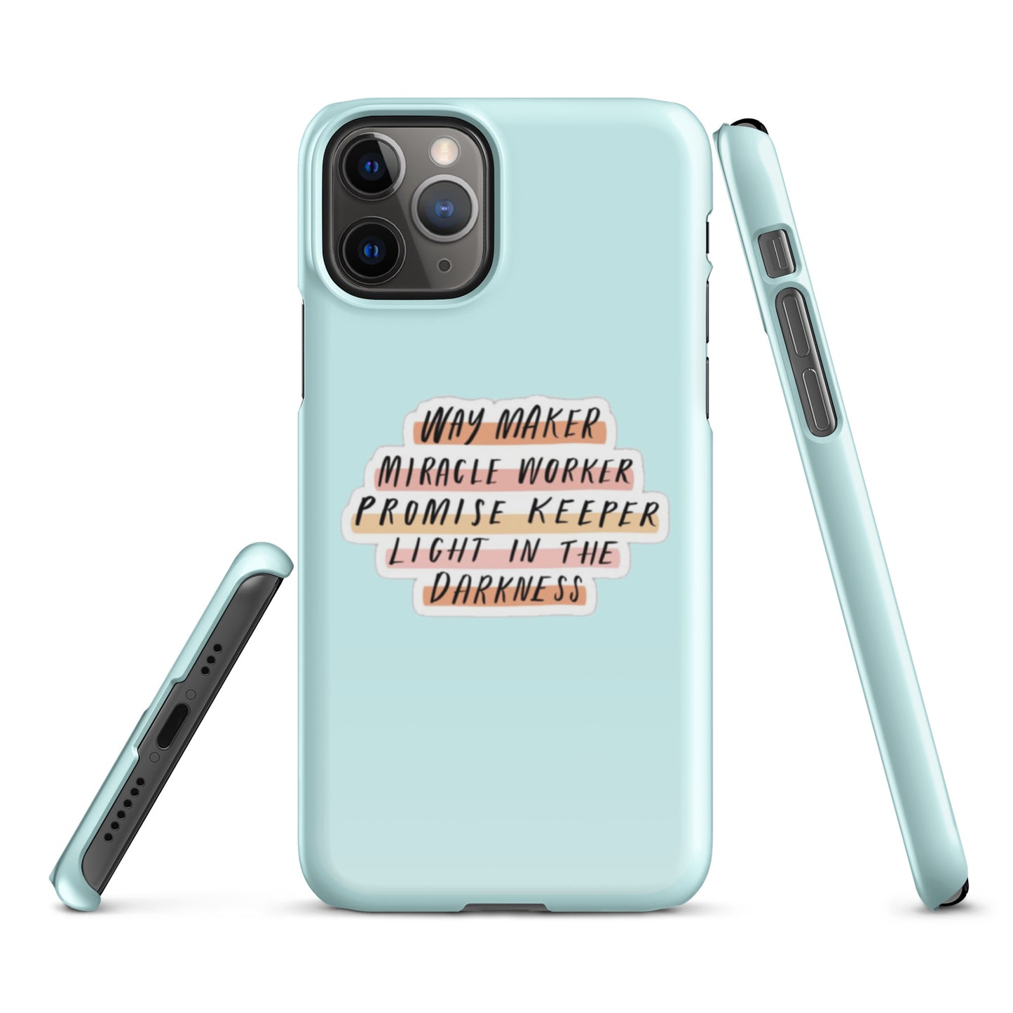 Way Maker Snap iPhone® 11 - 15 Case (Light Cyan)