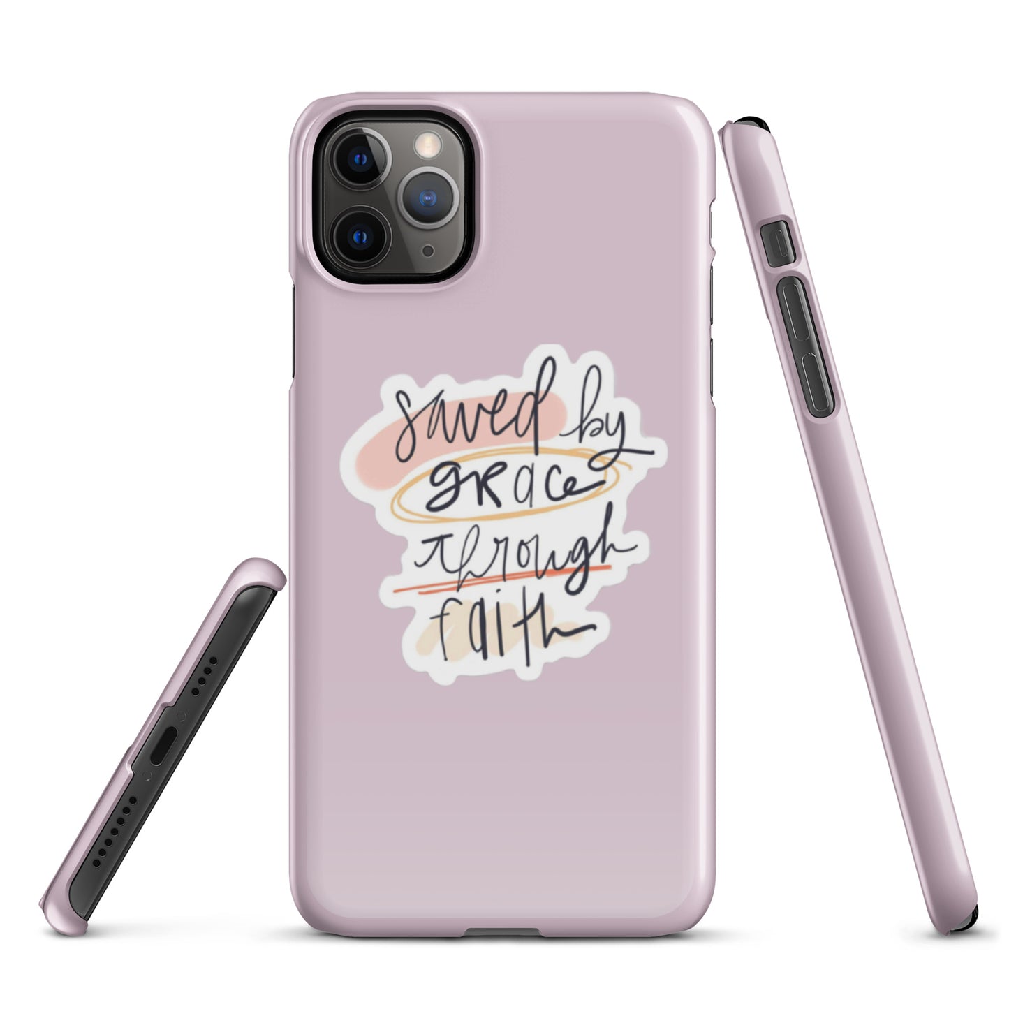 Saved By Grace Snap iPhone® 11 - 15 Case (Pale Twilight)