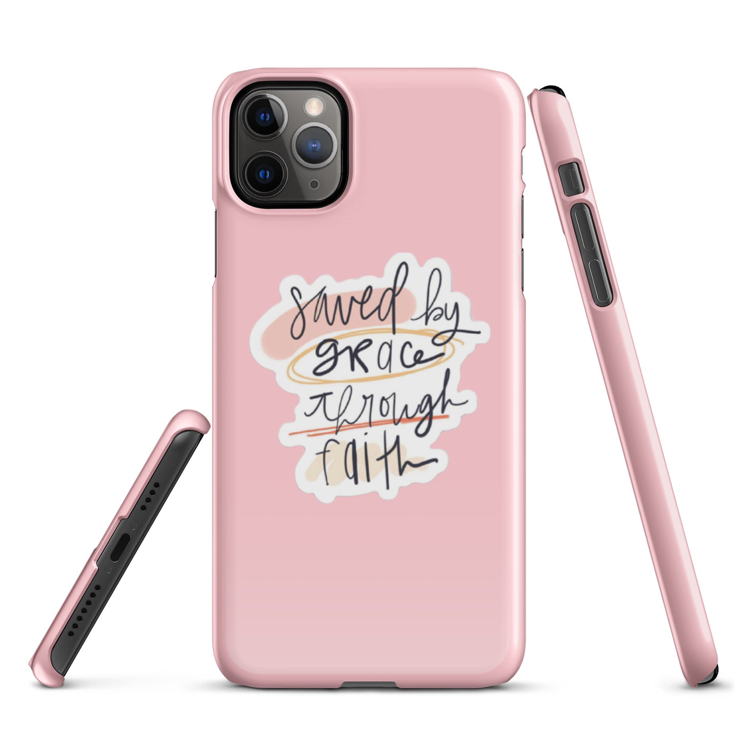 Saved By Grace Snap iPhone® 11 - 15 Case (Pink)