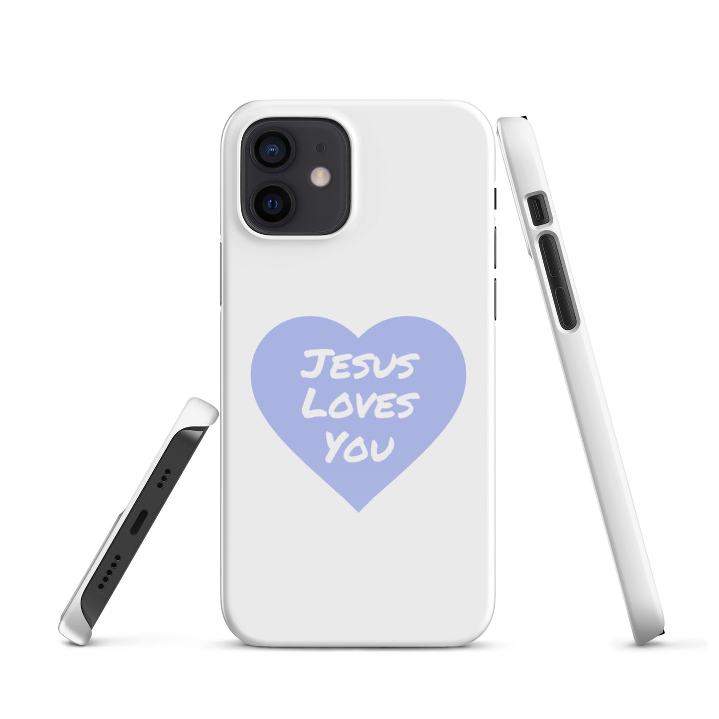 Jesus Loves You Snap iPhone® 11 - 15 Case (Lavender Heart)