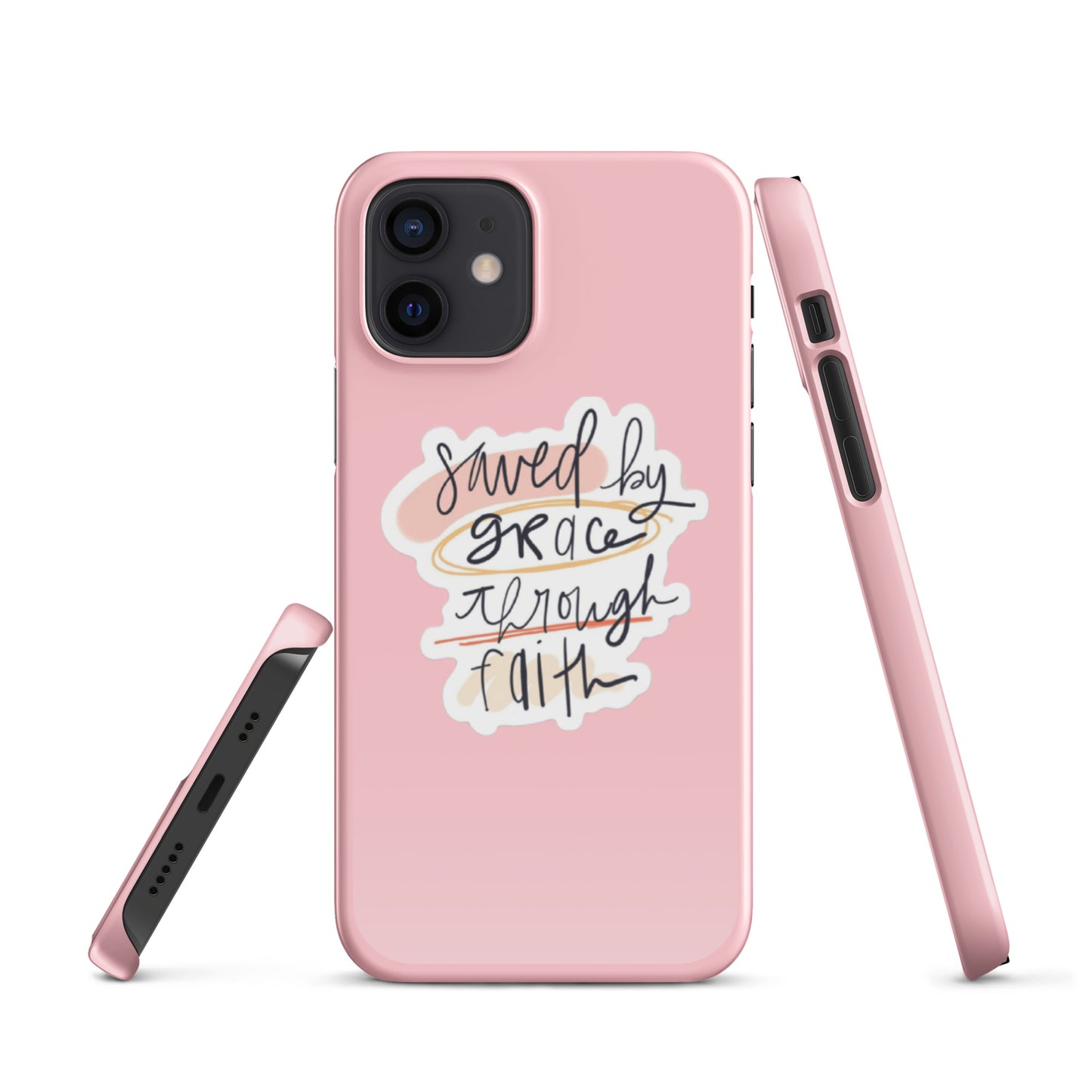 Saved By Grace Snap iPhone® 11 - 15 Case (Pink)