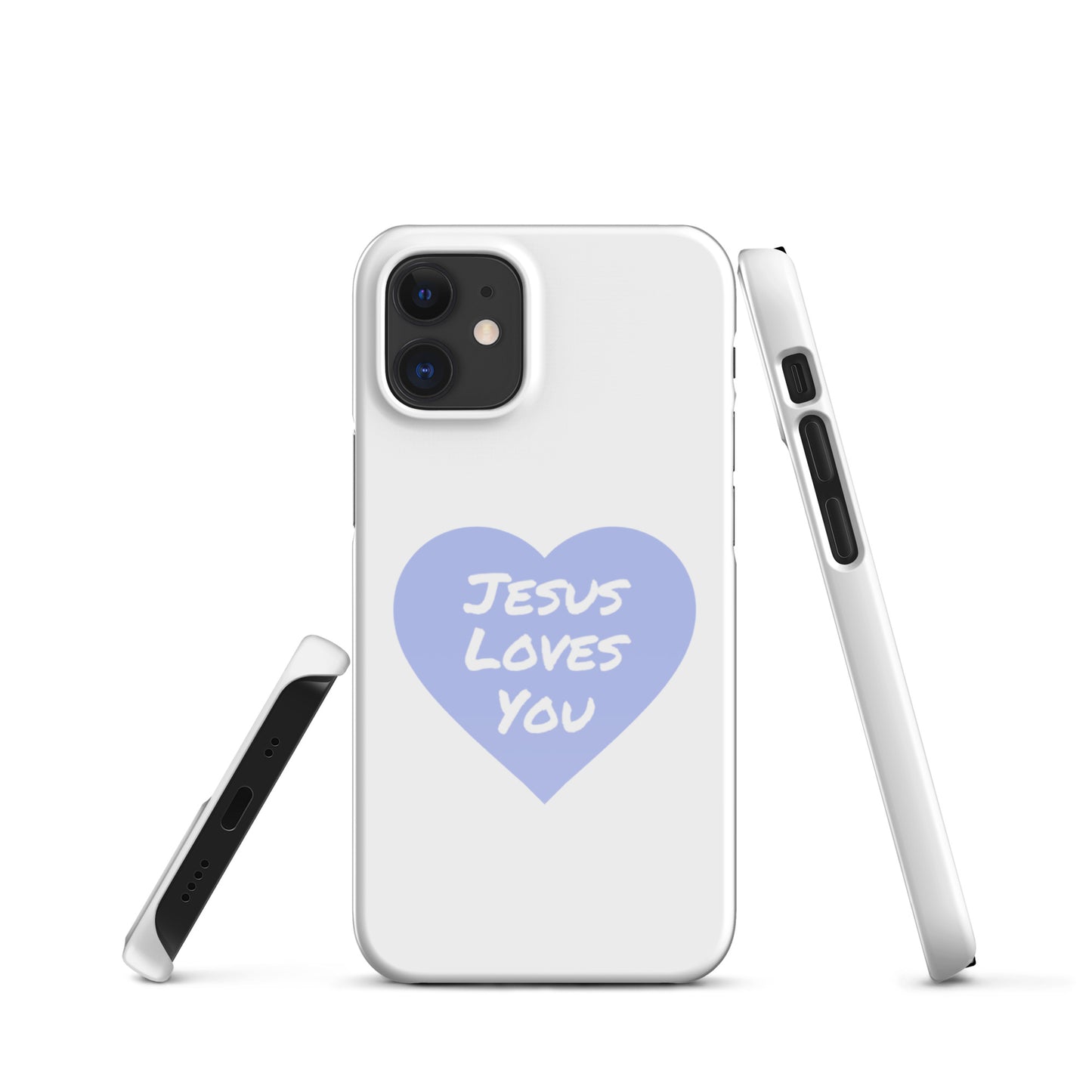 Jesus Loves You Snap iPhone® 11 - 15 Case (Lavender Heart)