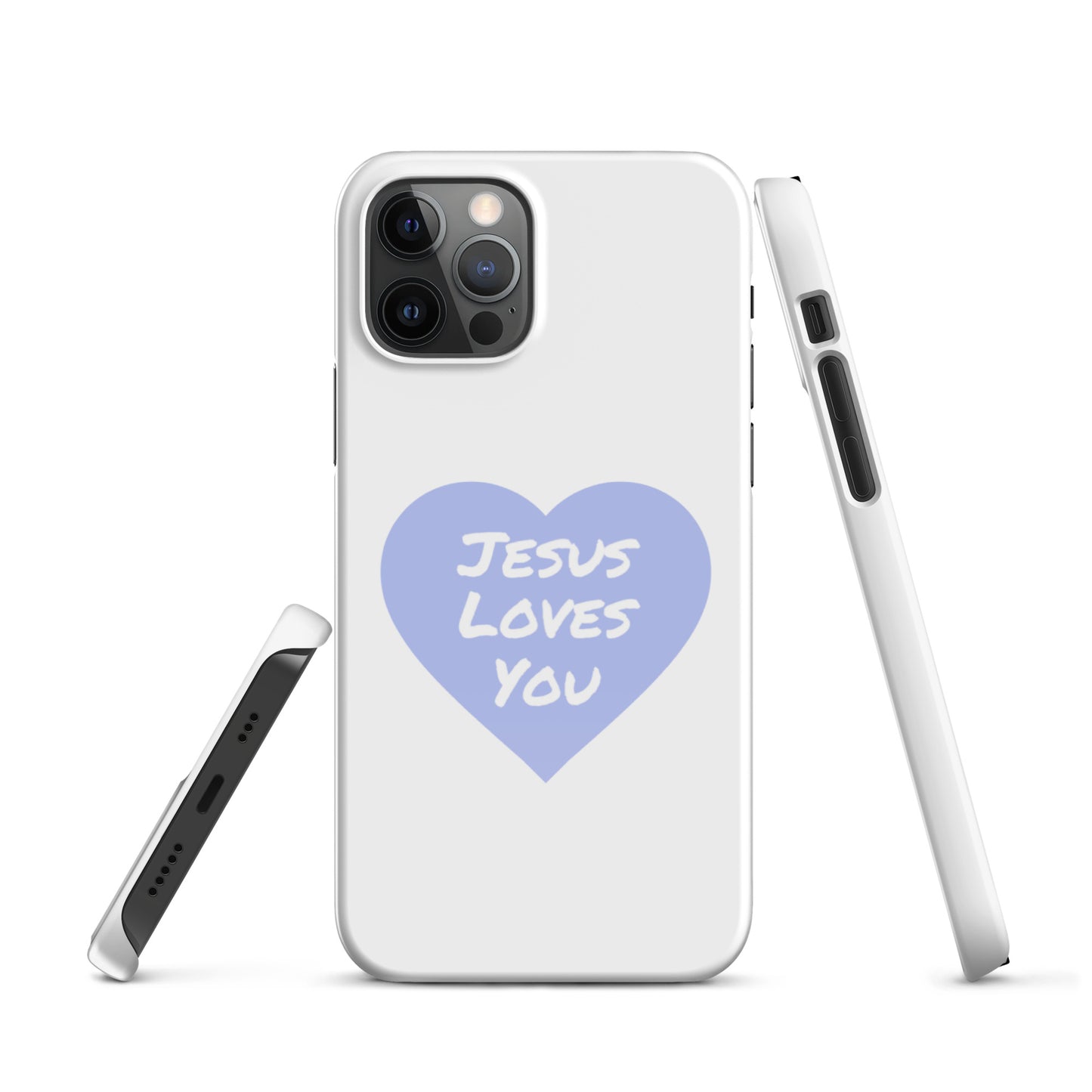 Jesus Loves You Snap iPhone® 11 - 15 Case (Lavender Heart)