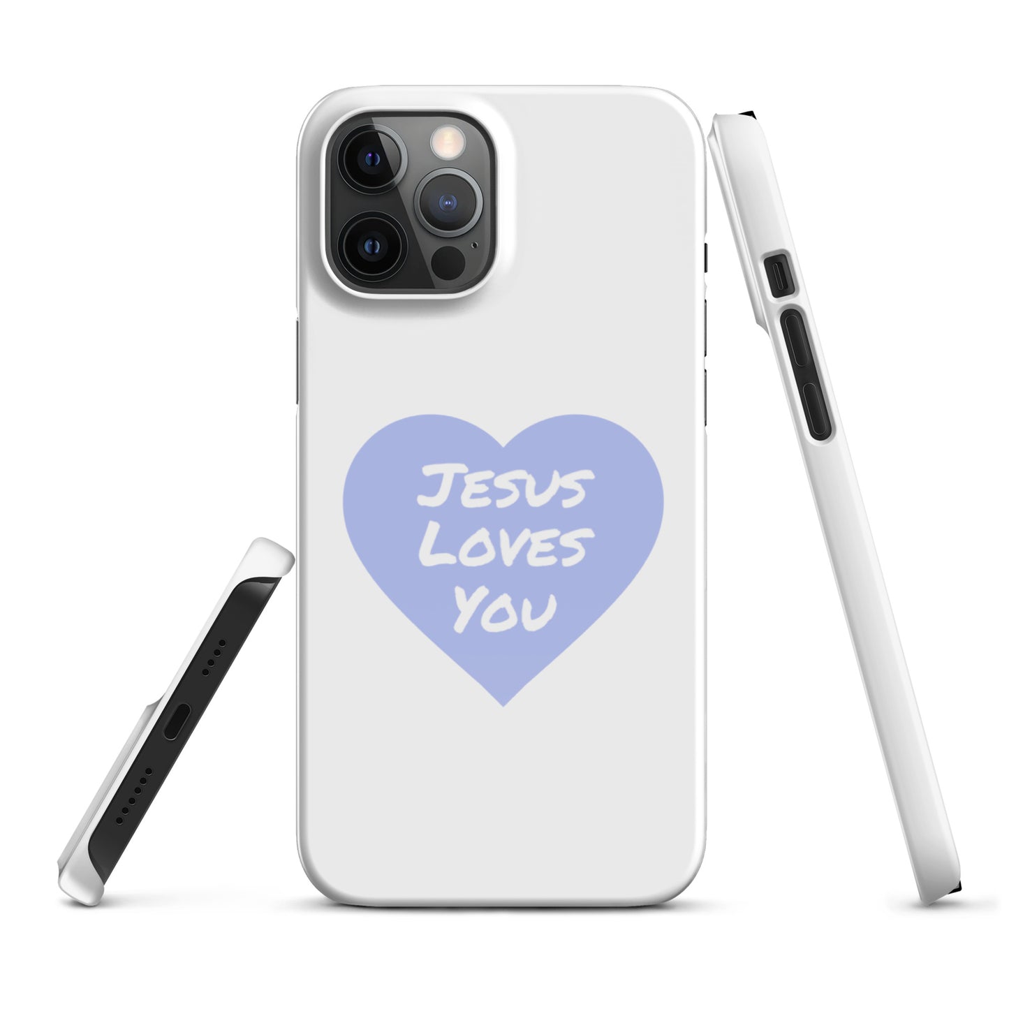 Jesus Loves You Snap iPhone® 11 - 15 Case (Lavender Heart)