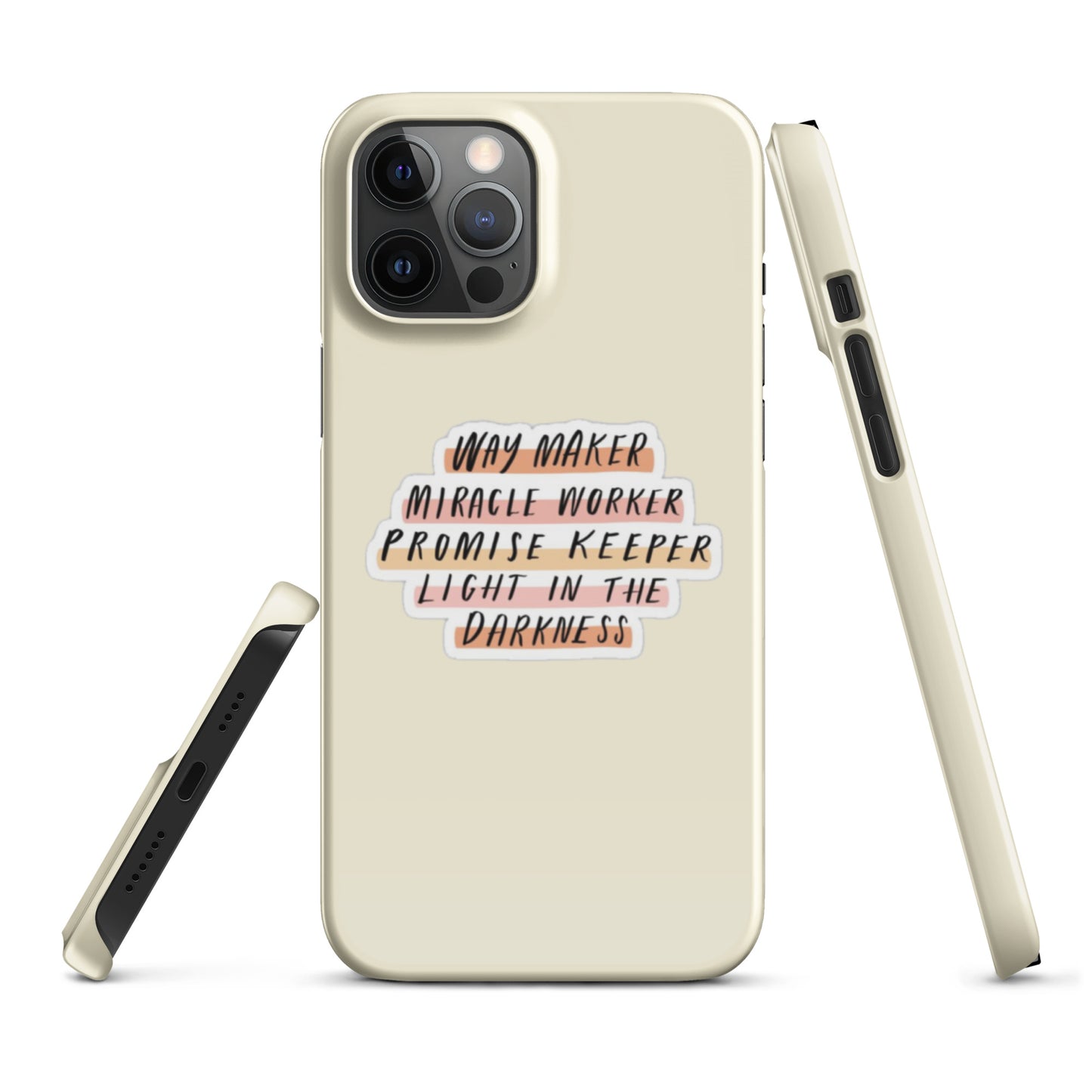 Way Maker Snap iPhone® 11 - 15 Case (Apricot White)