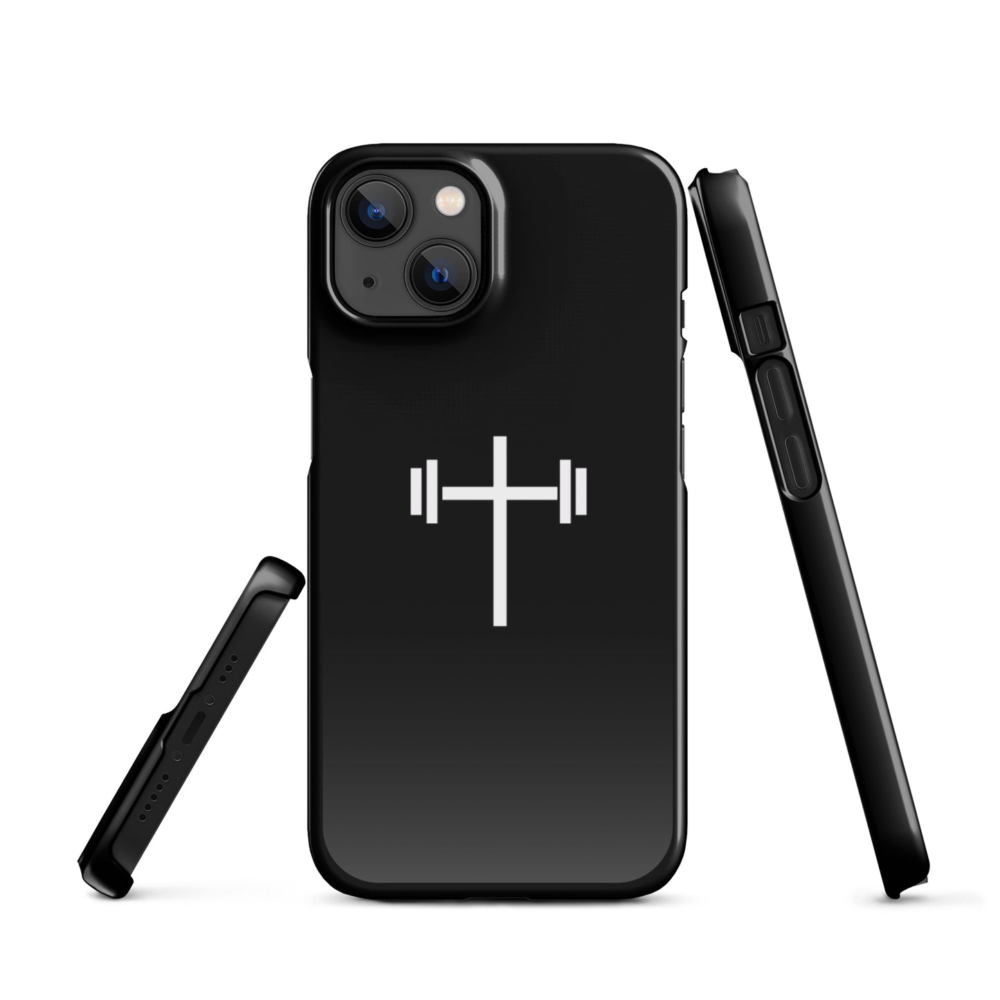 Cross & Barbell Snap iPhone® 11 - 15 Case (Black)