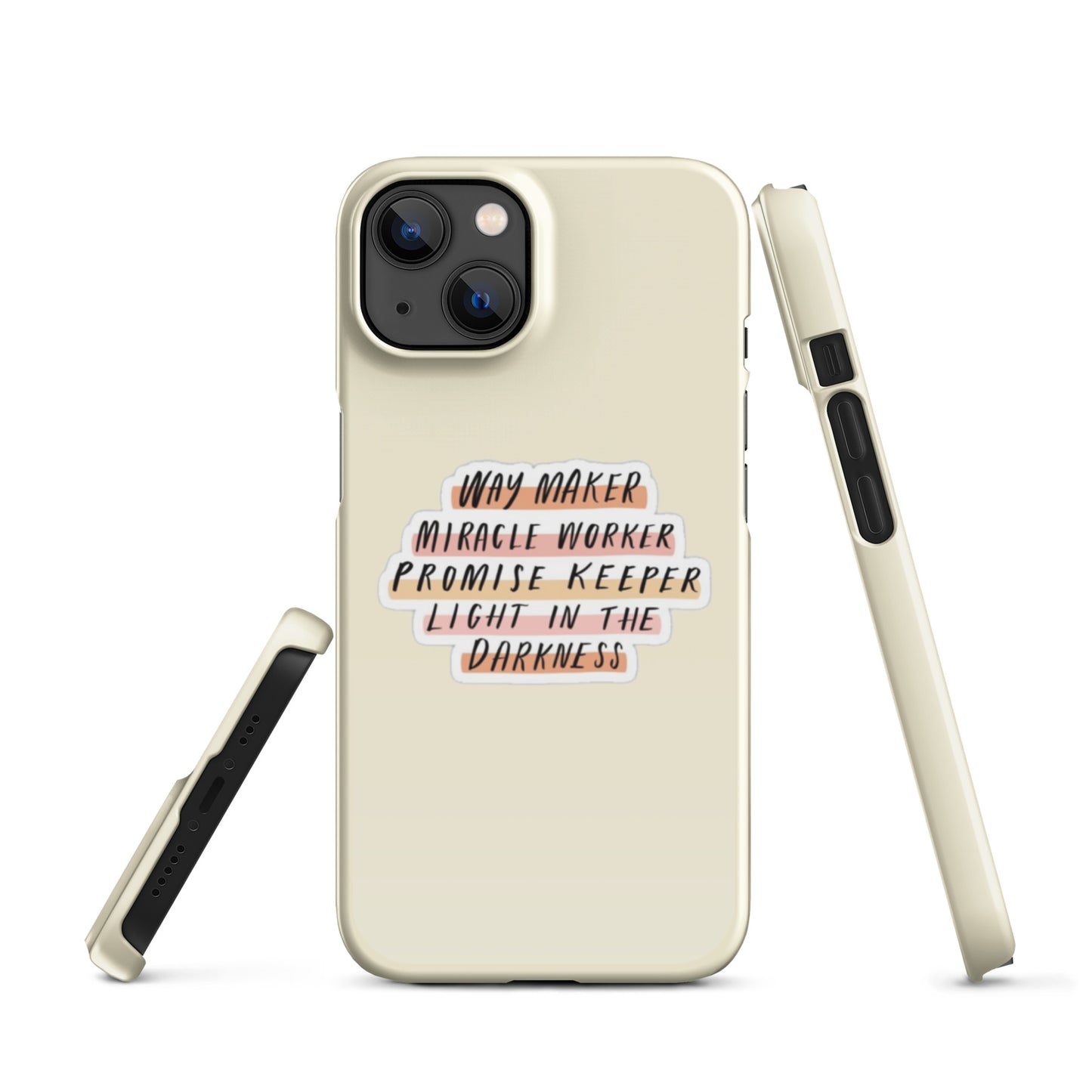 Way Maker Snap iPhone® 11 - 15 Case (Apricot White)