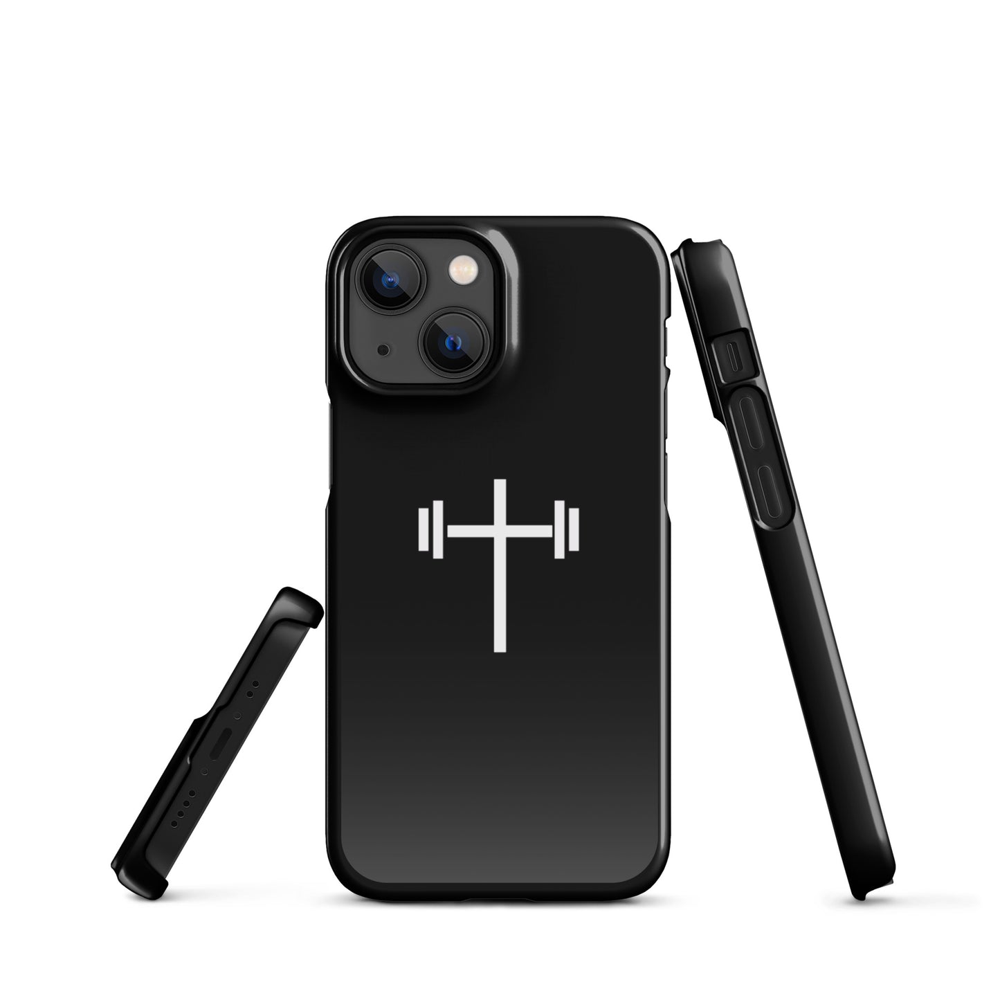 Cross & Barbell Snap iPhone® 11 - 15 Case (Black)