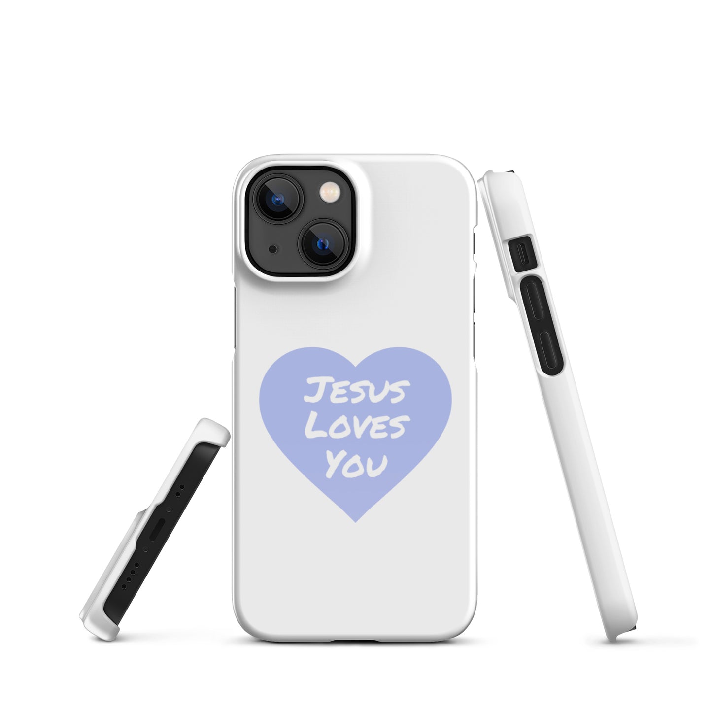 Jesus Loves You Snap iPhone® 11 - 15 Case (Lavender Heart)