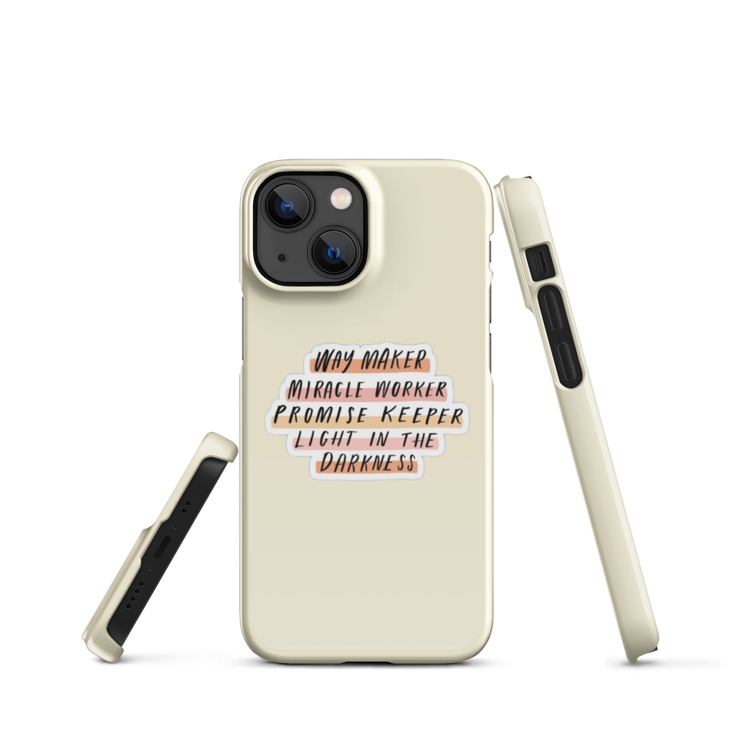 Way Maker Snap iPhone® 11 - 15 Case (Apricot White)