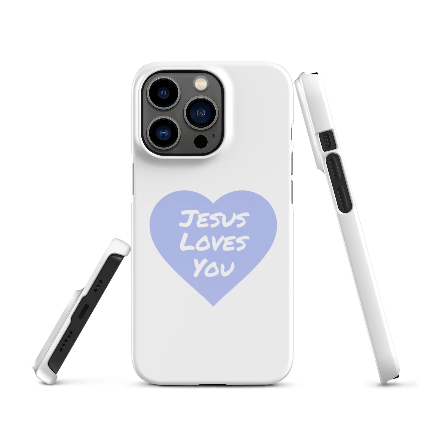 Jesus Loves You Snap iPhone® 11 - 15 Case (Lavender Heart)