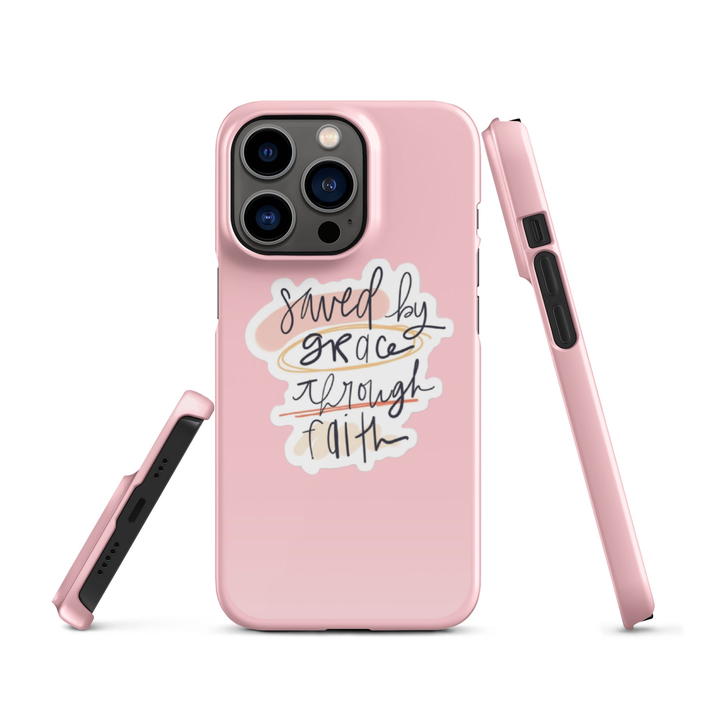 Saved By Grace Snap iPhone® 11 - 15 Case (Pink)