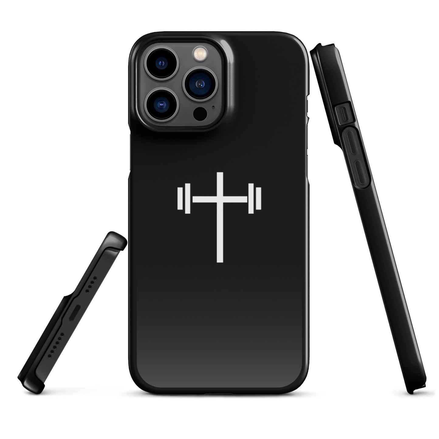 Cross & Barbell Snap iPhone® 11 - 15 Case (Black)