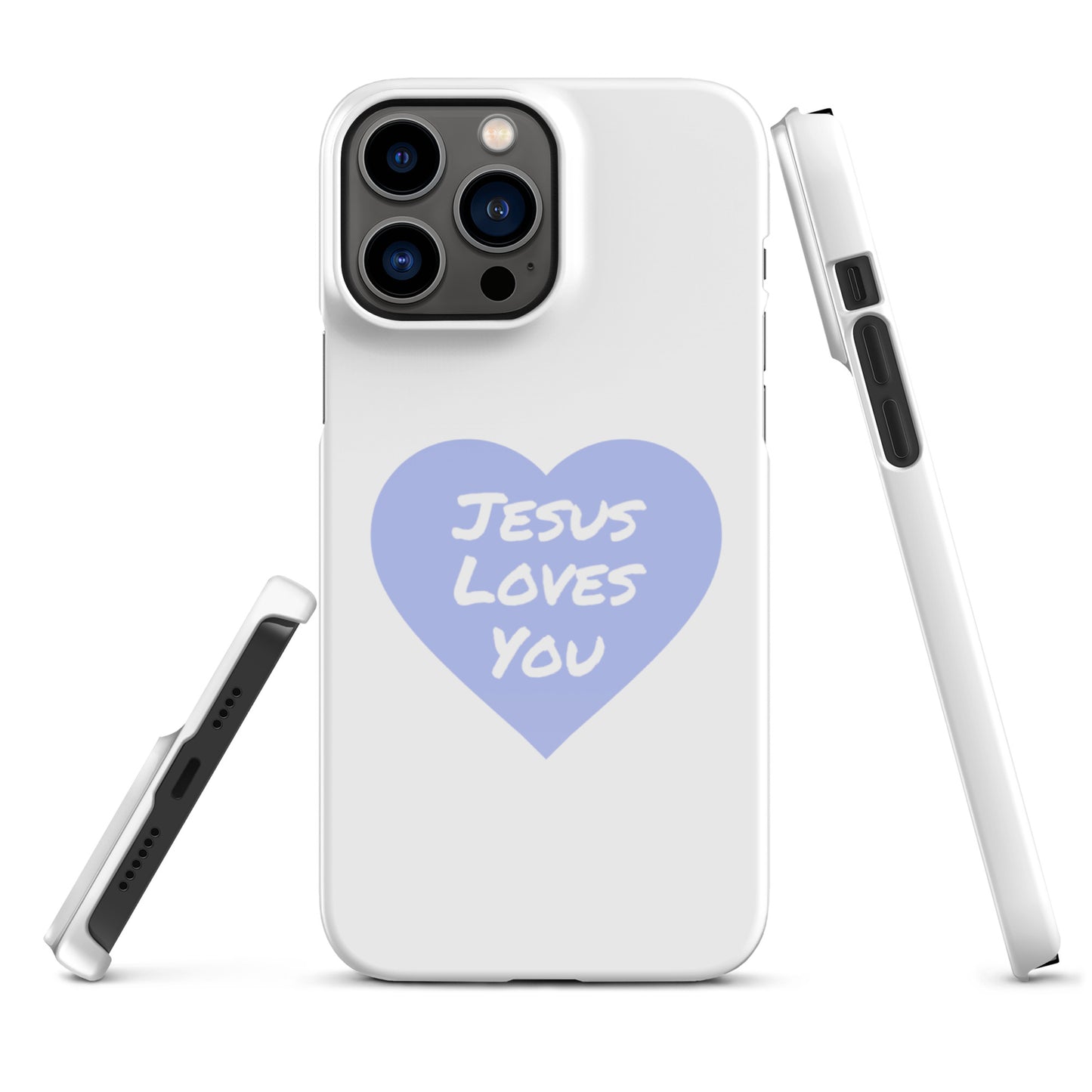 Jesus Loves You Snap iPhone® 11 - 15 Case (Lavender Heart)