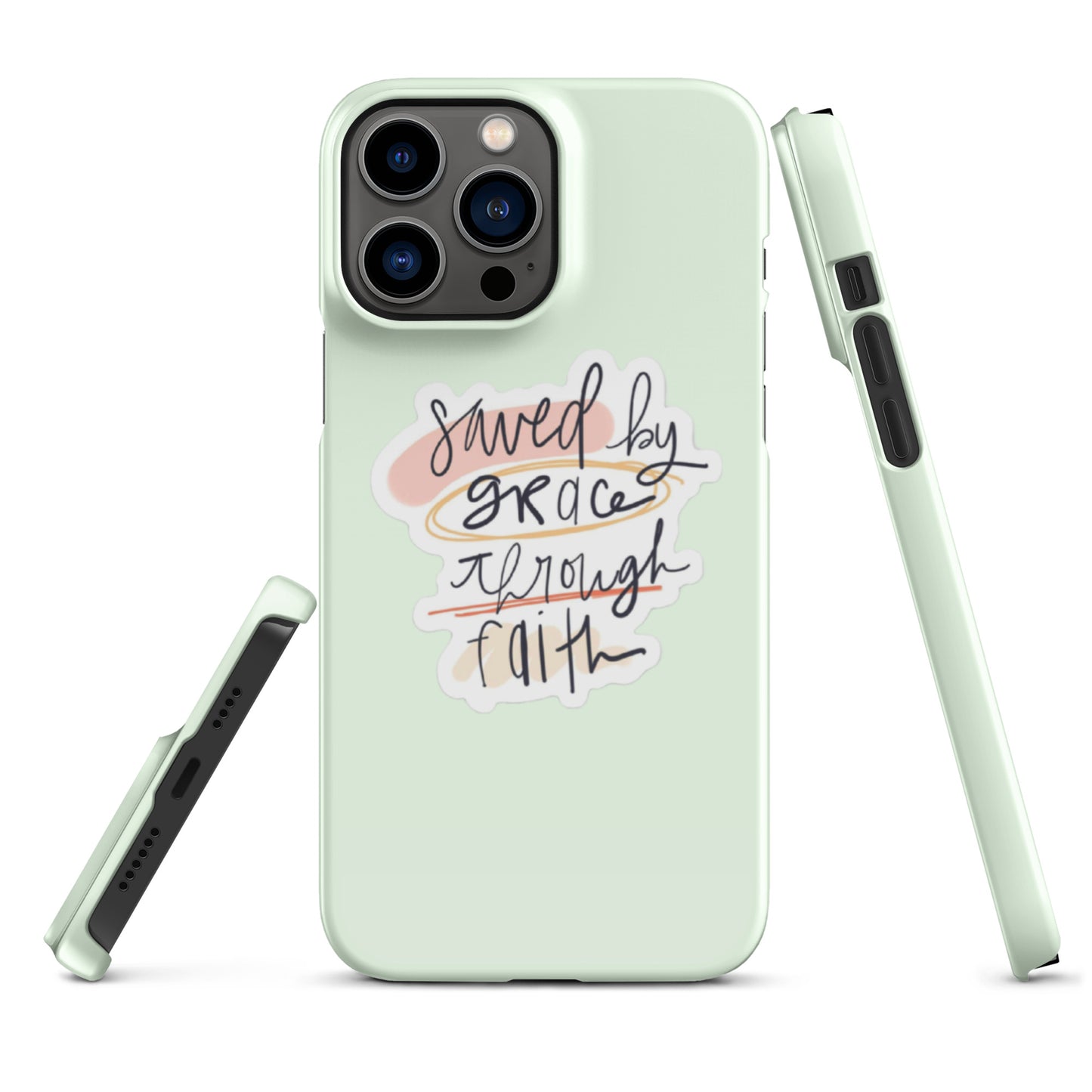 Saved By Grace Snap iPhone® 11 - 15 Case (Honeydew)