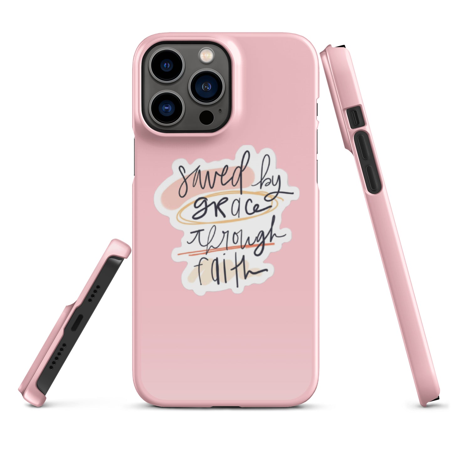 Saved By Grace Snap iPhone® 11 - 15 Case (Pink)