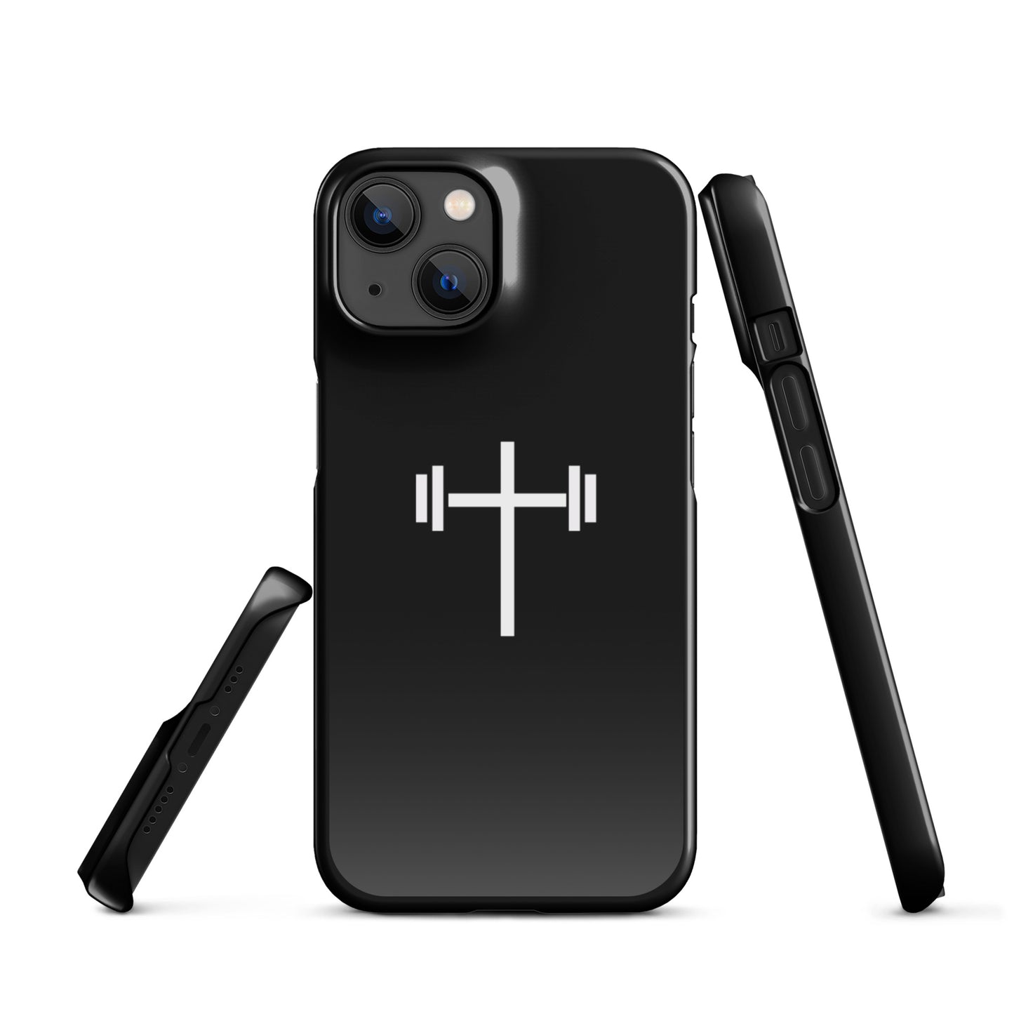 Cross & Barbell Snap iPhone® 11 - 15 Case (Black)