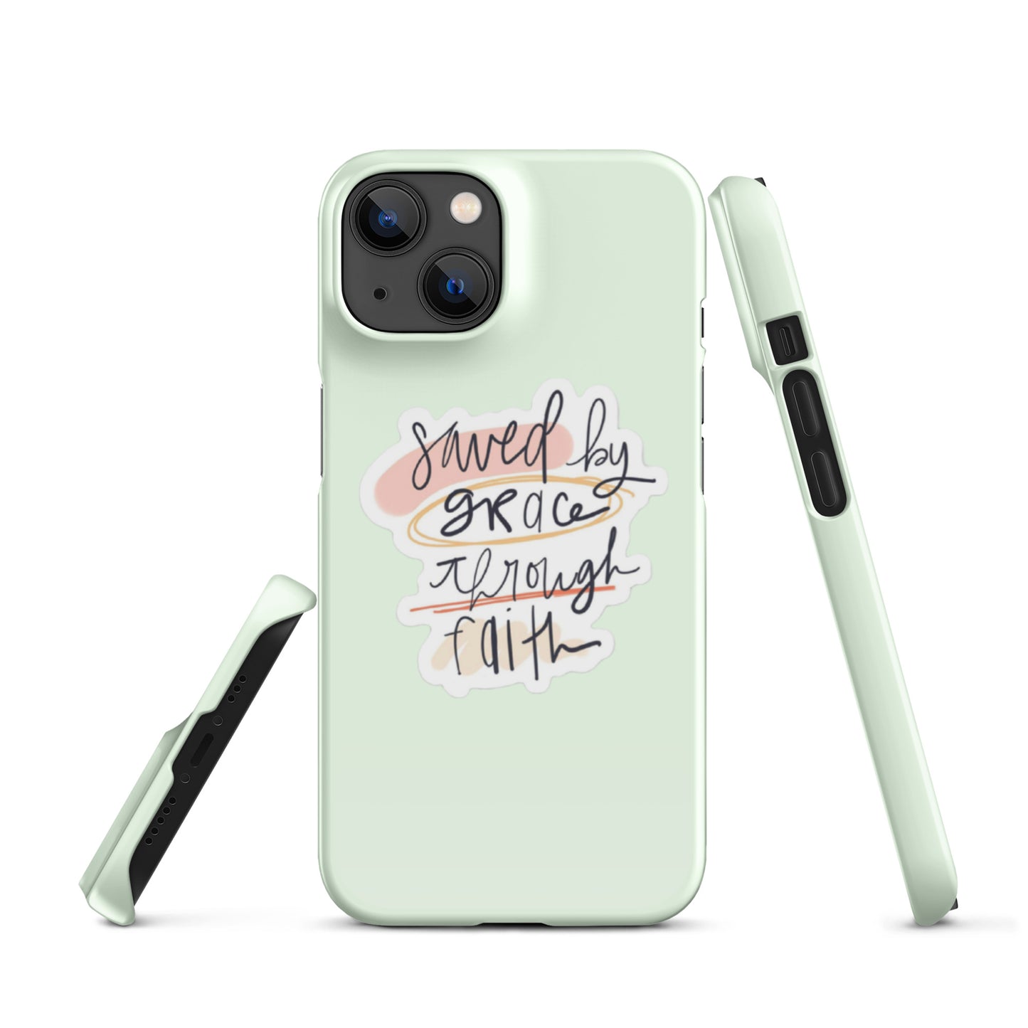 Saved By Grace Snap iPhone® 11 - 15 Case (Honeydew)