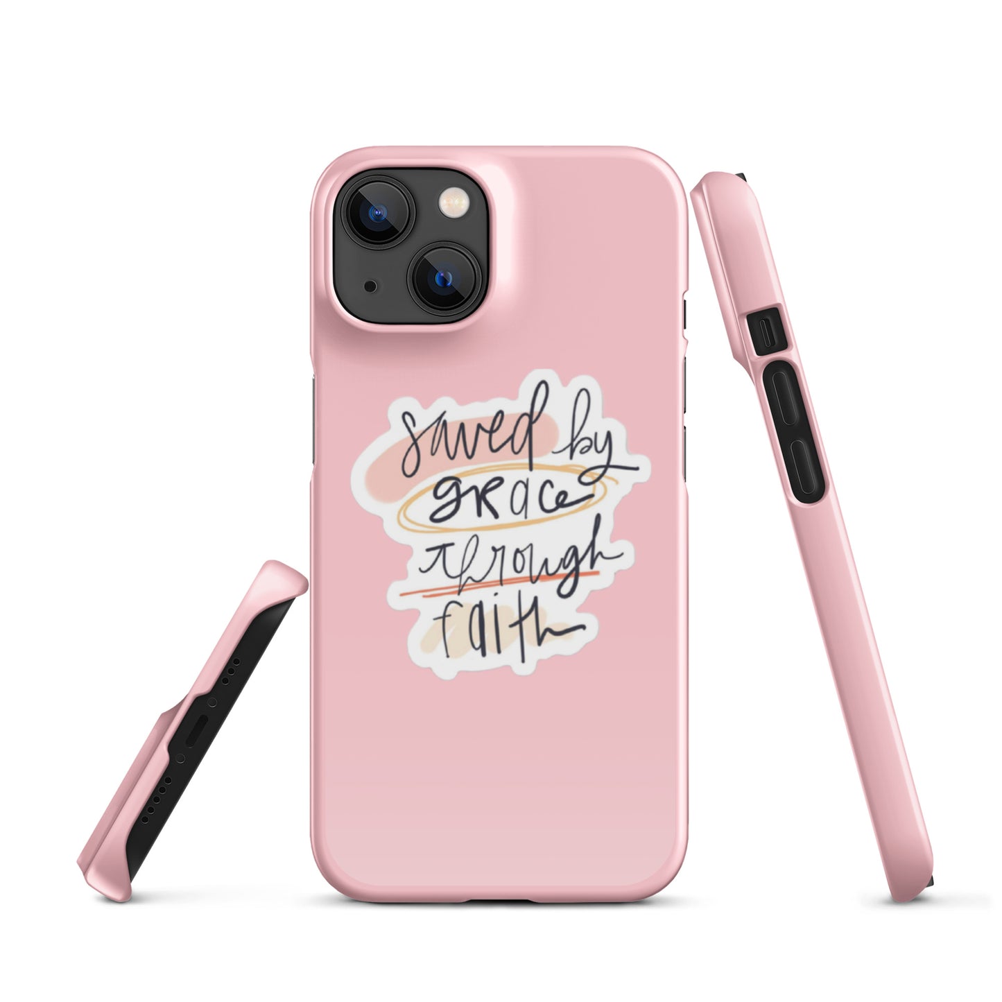 Saved By Grace Snap iPhone® 11 - 15 Case (Pink)