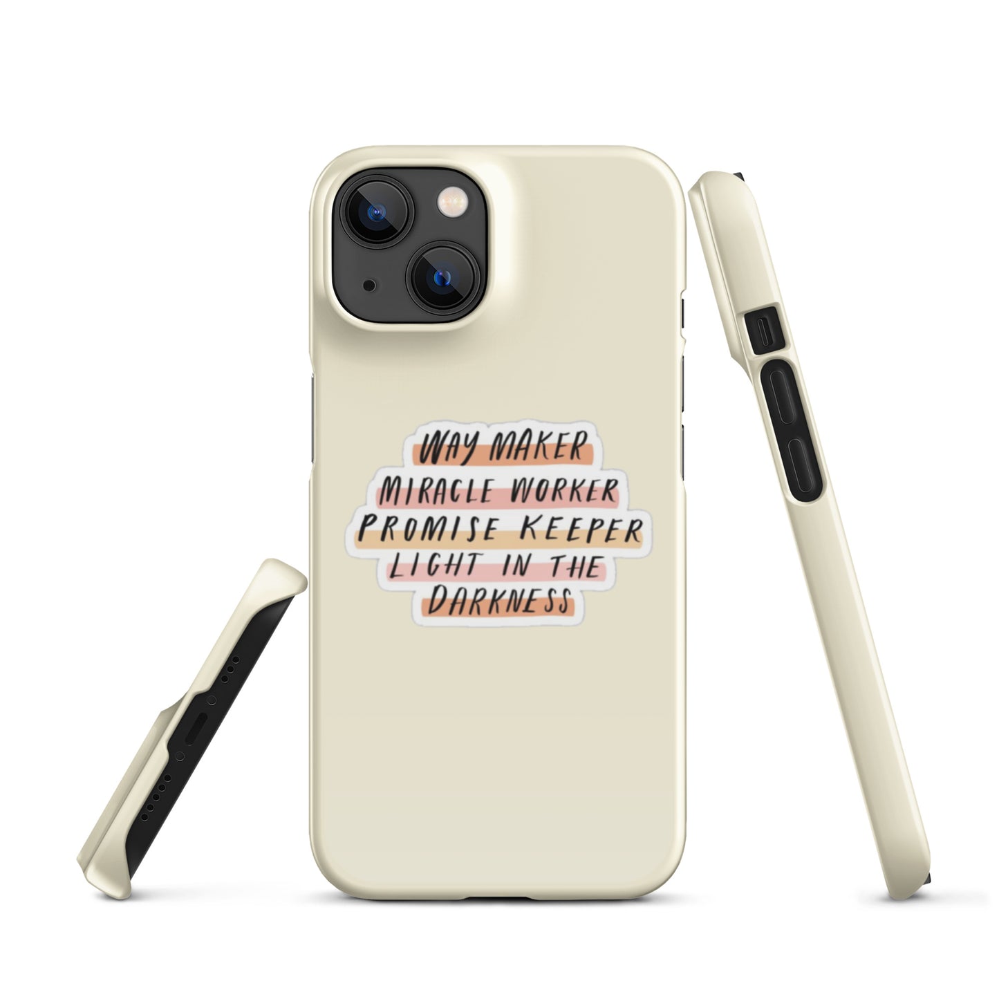 Way Maker Snap iPhone® 11 - 15 Case (Apricot White)