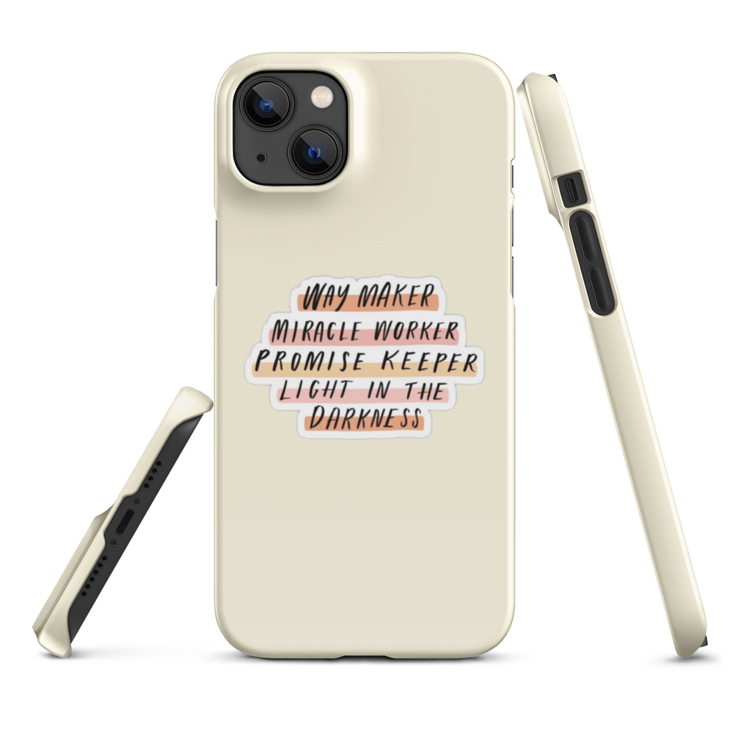 Way Maker Snap iPhone® 11 - 15 Case (Apricot White)