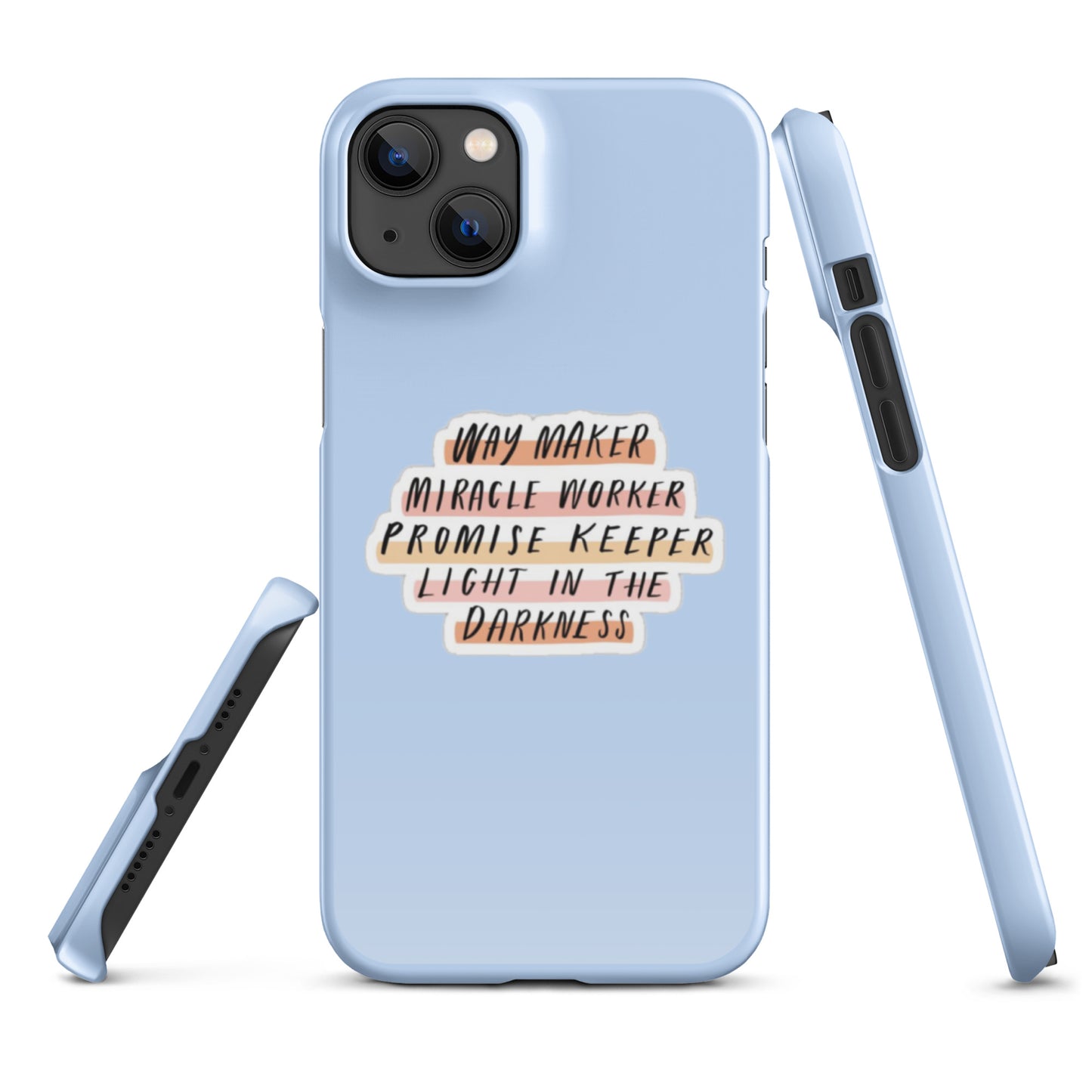 Way Maker Snap iPhone® 11 - 15 Case (Light Blue)