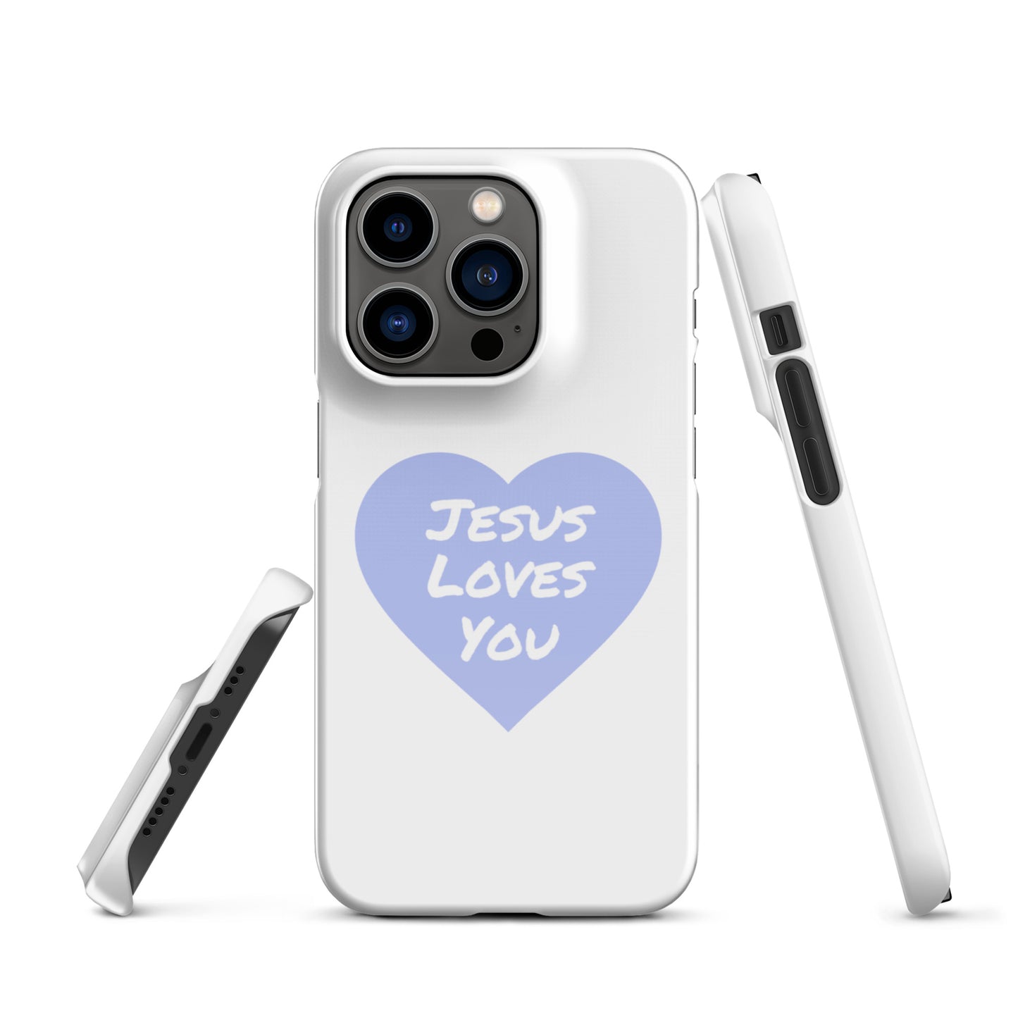 Jesus Loves You Snap iPhone® 11 - 15 Case (Lavender Heart)