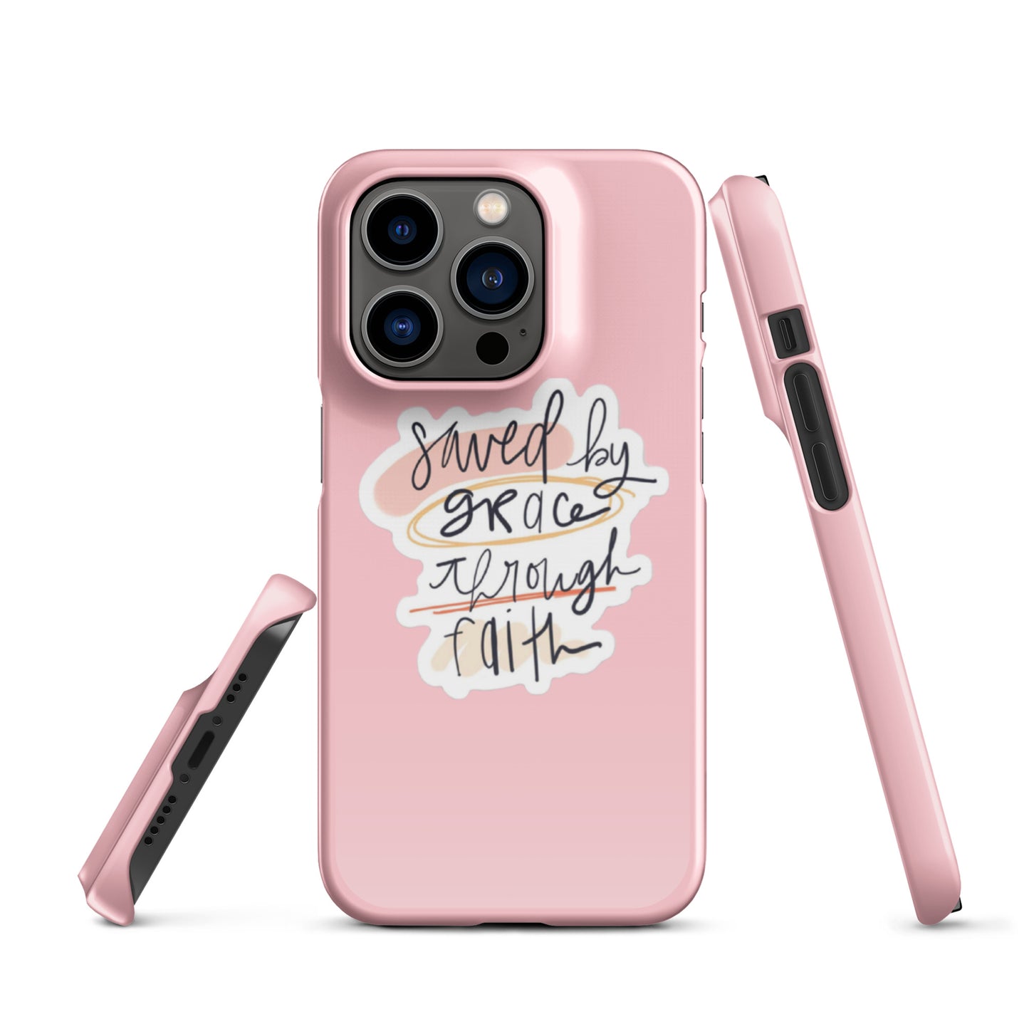 Saved By Grace Snap iPhone® 11 - 15 Case (Pink)