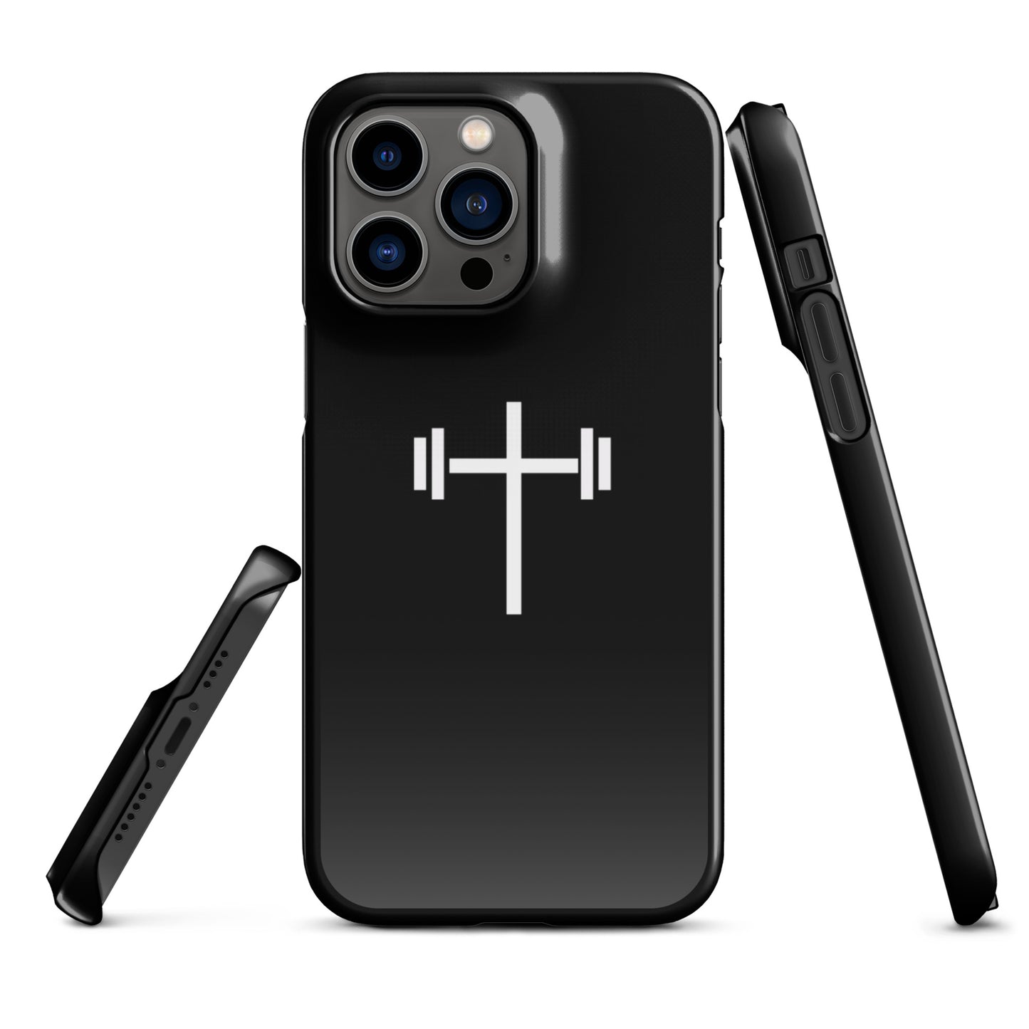 Cross & Barbell Snap iPhone® 11 - 15 Case (Black)